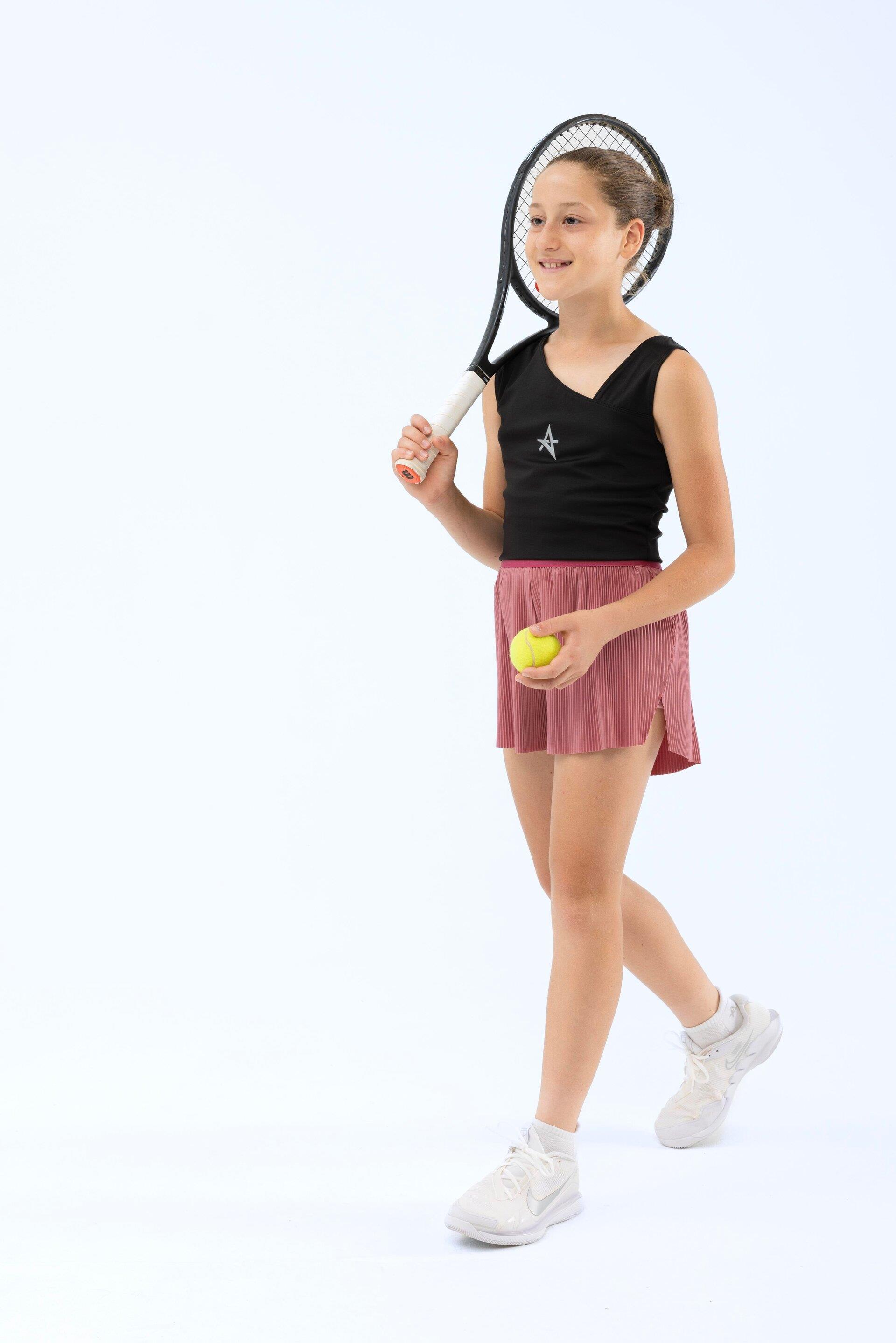 ED 2326-04 RIHANNA – Top Sportivo Senza Maniche Dry-Touch Bambina – NERO
