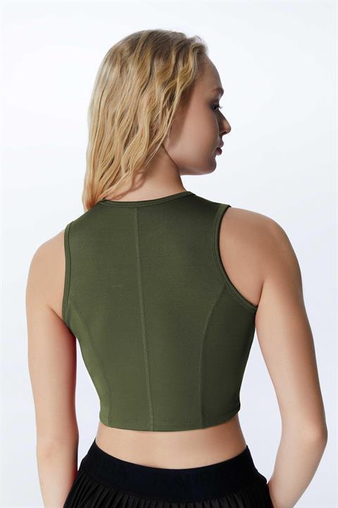 ED 2343-01 Barty Dry-touch Crop Kolsuz Kadın Üstü Kırmızı