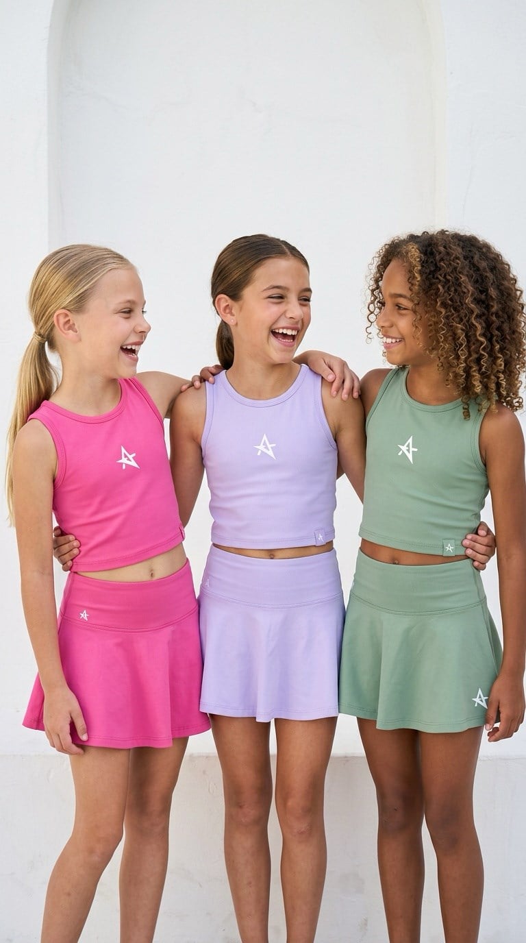ED 2343-06 Barty Dry-Touch Crop Kolsuz Kız Çocuk Üstü Barbie Pembe