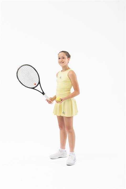 ED2343-11 Barty - Dry-Touch Canottiera da Allenamento Senza Maniche per Bambina - Bianco