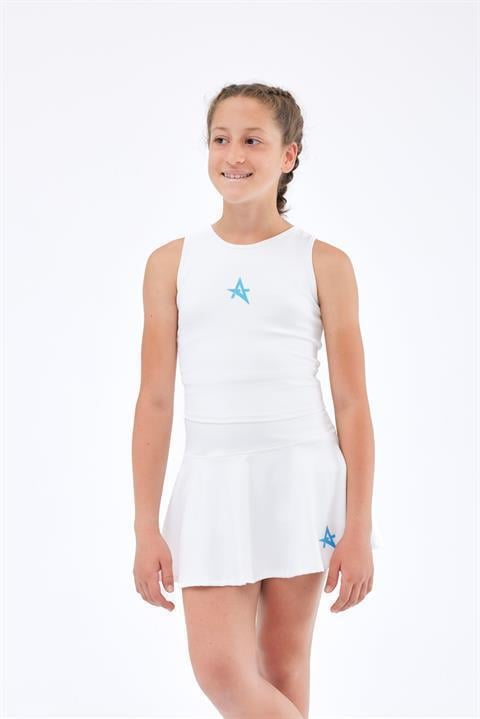 ED 2343-11 Barty Dry-Touch Crop Kolsuz Kız Çocuk Üstü Beyaz