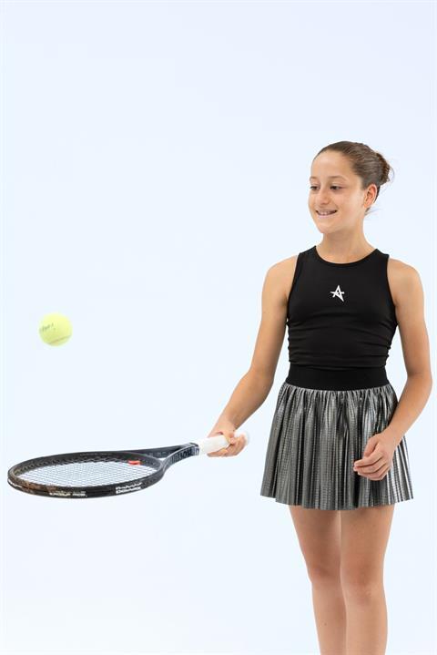 ED2343-11 Barty - Dry-Touch Canottiera da Allenamento Senza Maniche per Bambina - Bianco