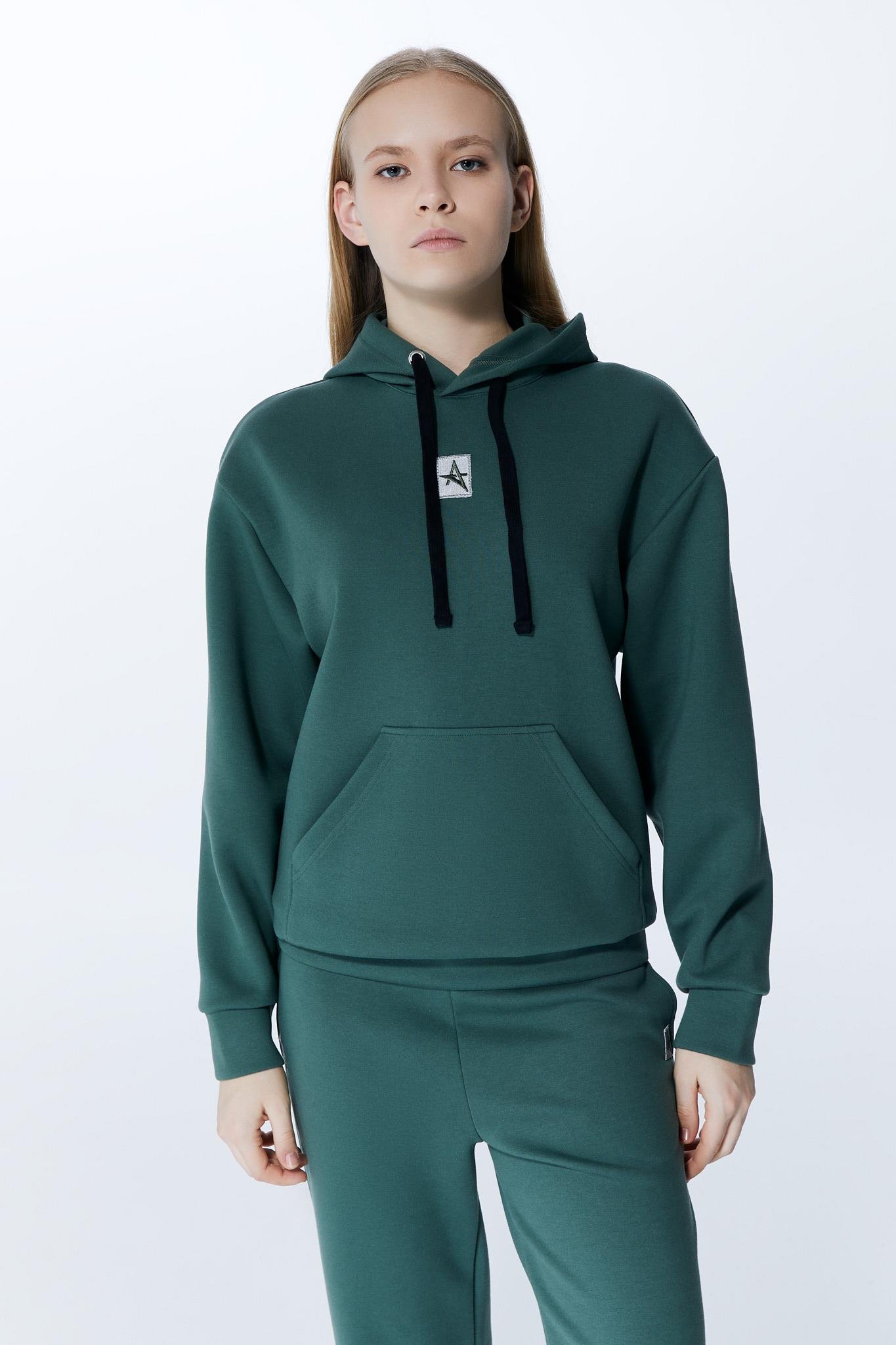 ED 2377-01 Kanguru Kapüşonlu Sweat Haki