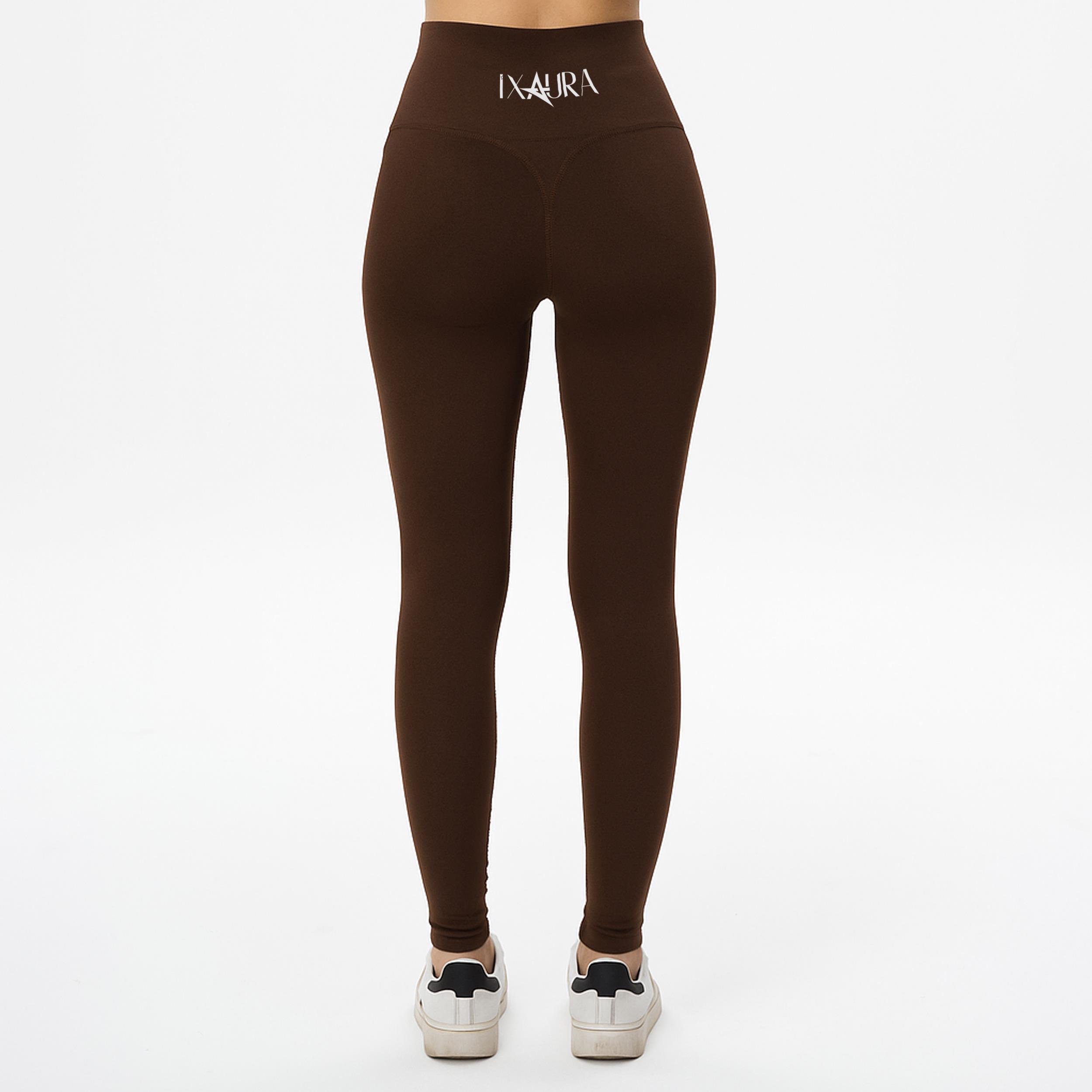 ED 2424-01 Iconic Scrunch Dry-Touch Uzun Tayt Kahverengi