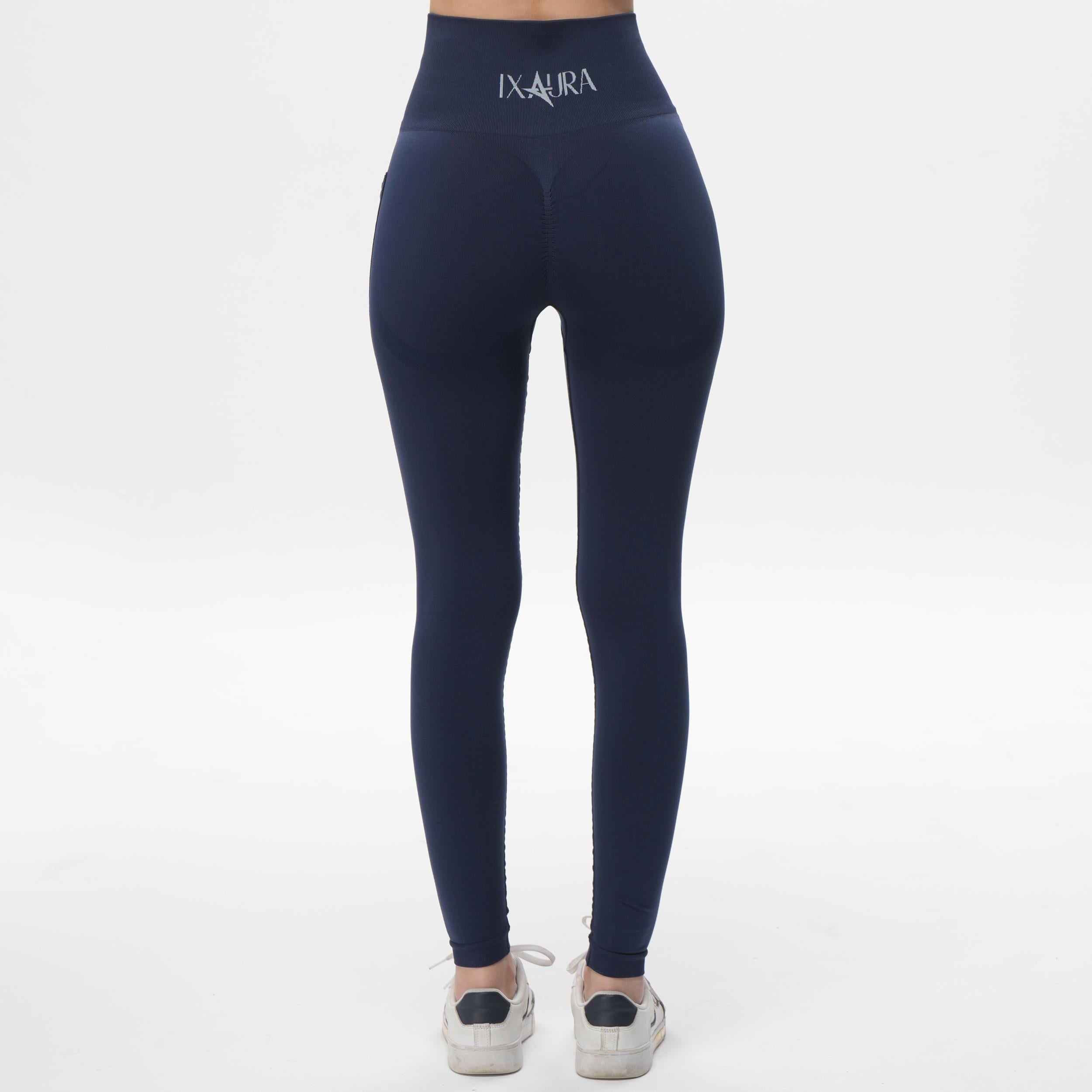 ED 2424 Iconic Scrunch Dry-Touch Uzun Tayt Lacivert