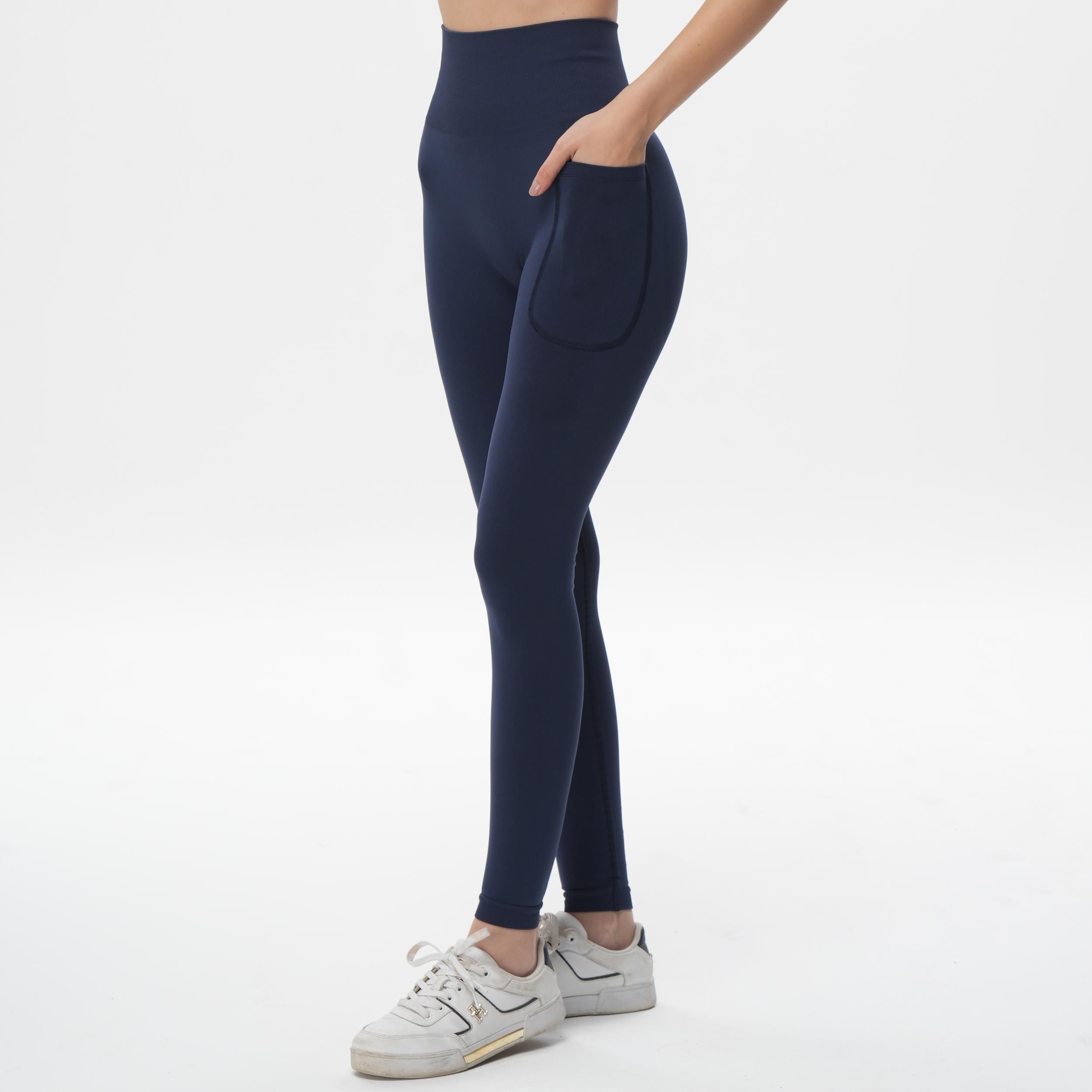 ED 2424 Iconic Scrunch Dry-Touch Uzun Tayt Lacivert