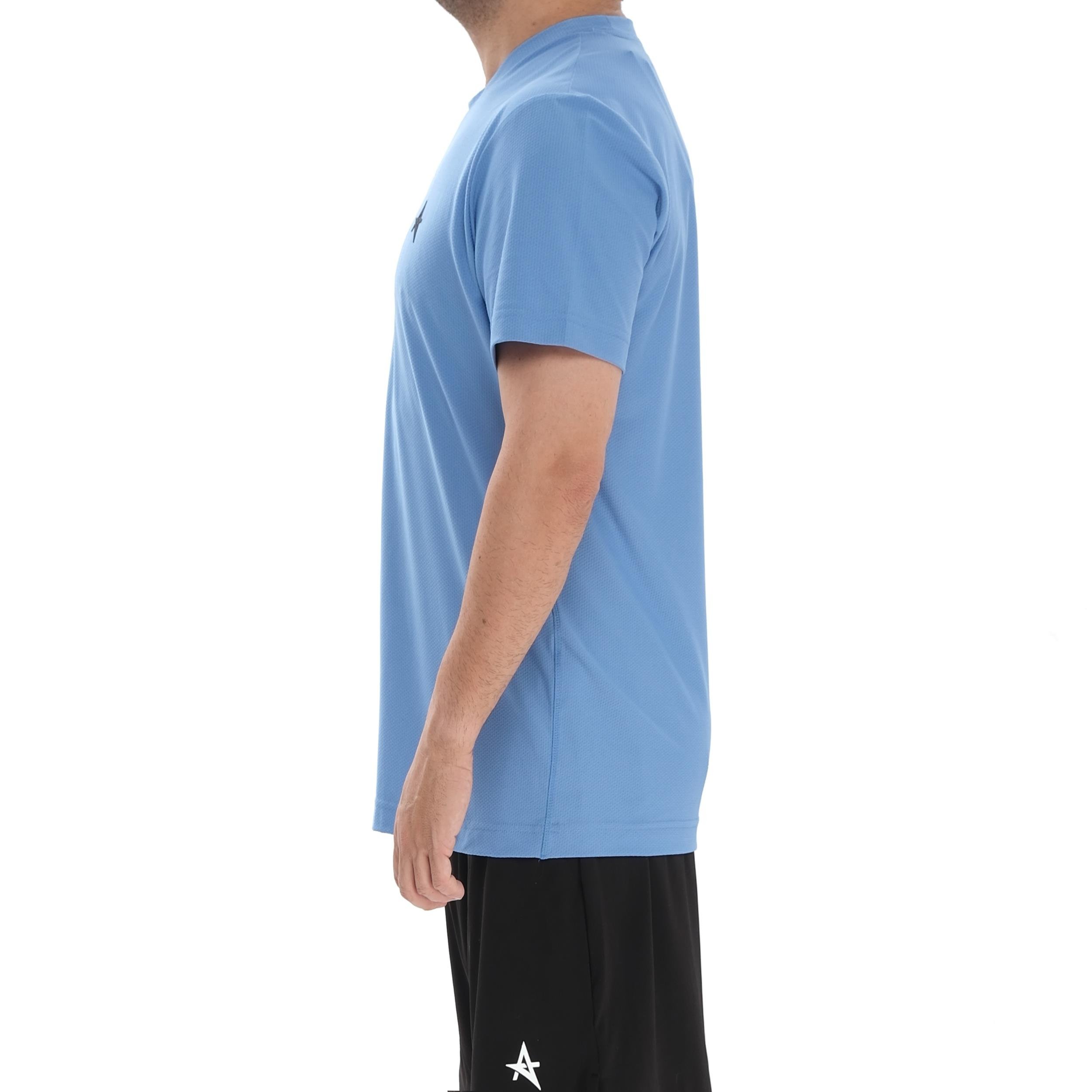 ED 2438-03 Justin Likralı Petek Erkek T-shirt Mavi