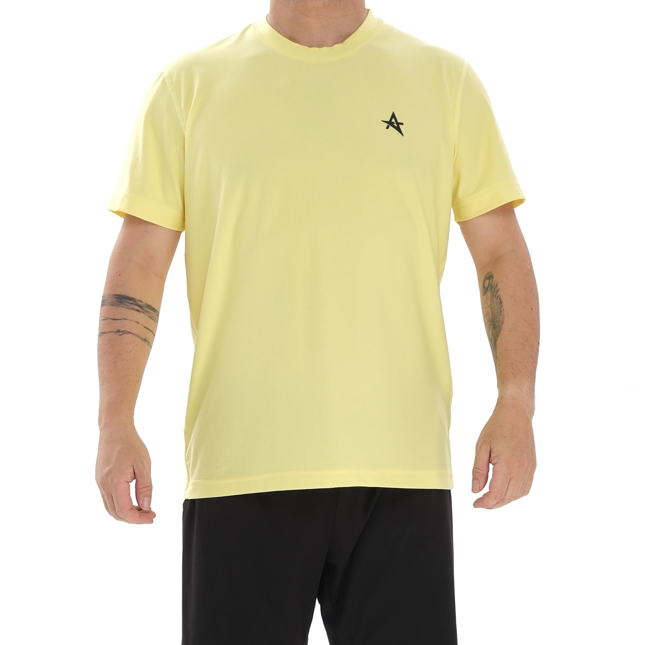 ED 2438-04 Justin Likralı Petek Erkek T-shirt Sarı