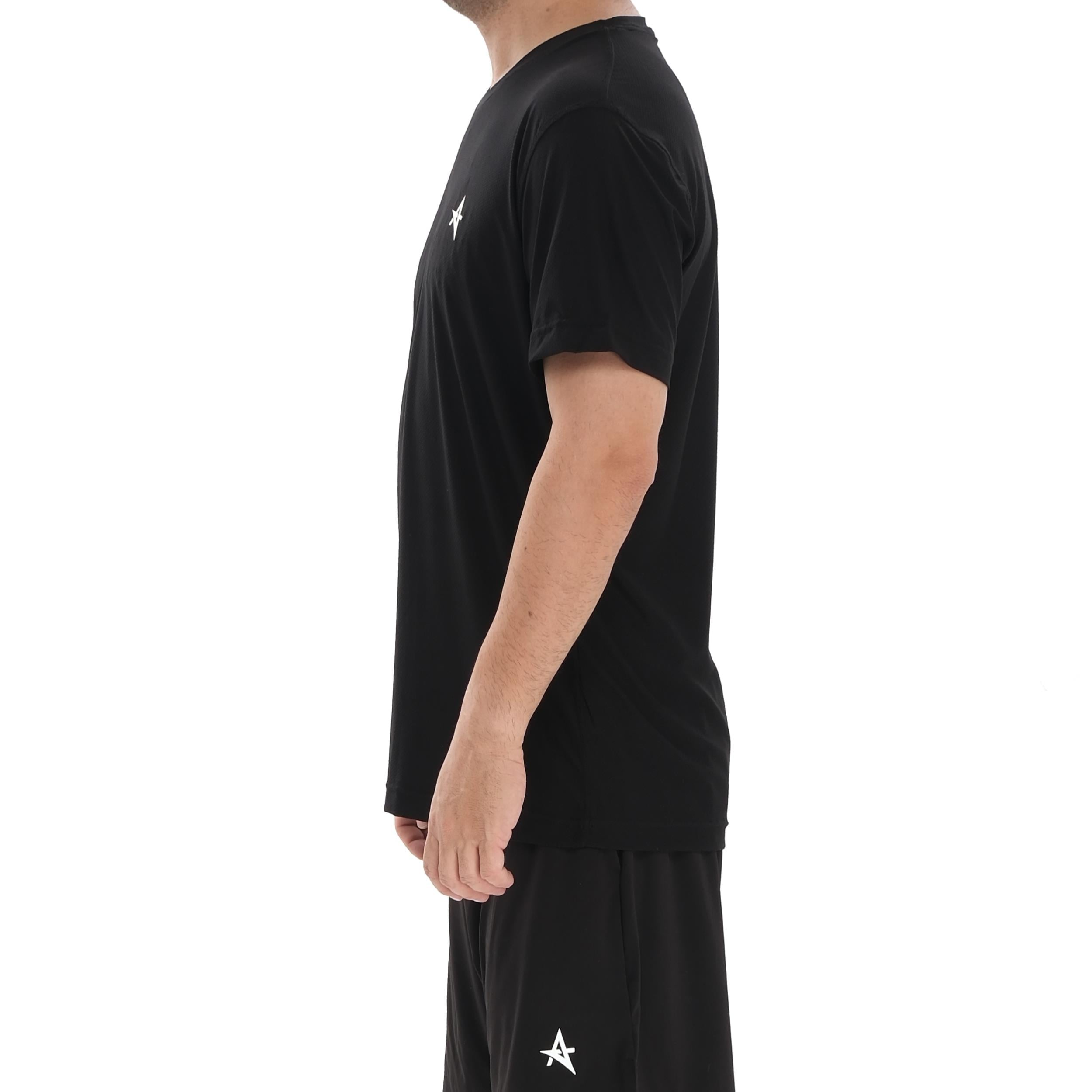 ED 2438-05 Justin Likralı Petek Erkek T-shirt Siyah