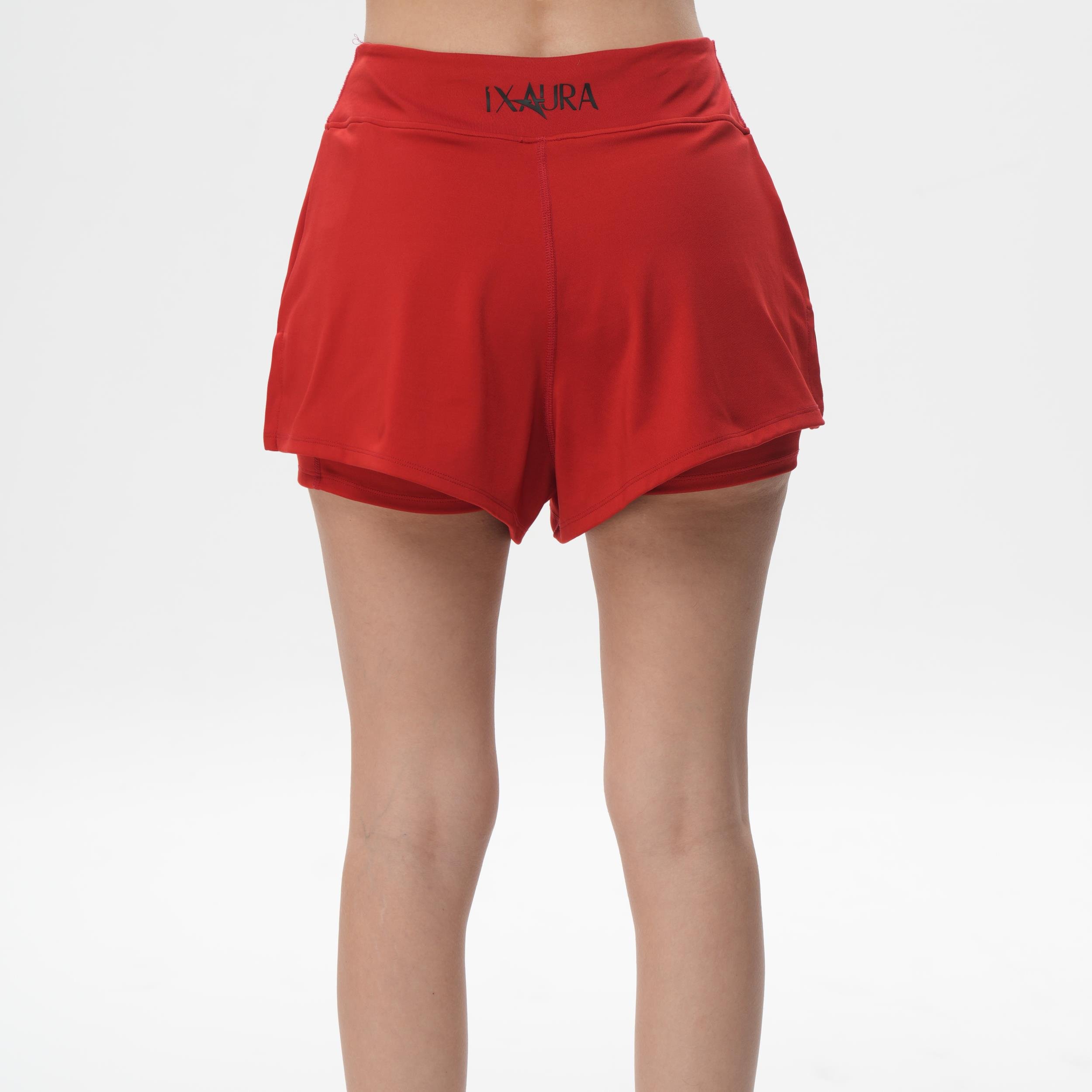 ED 2441 Kadın Simple Short Kırmızı