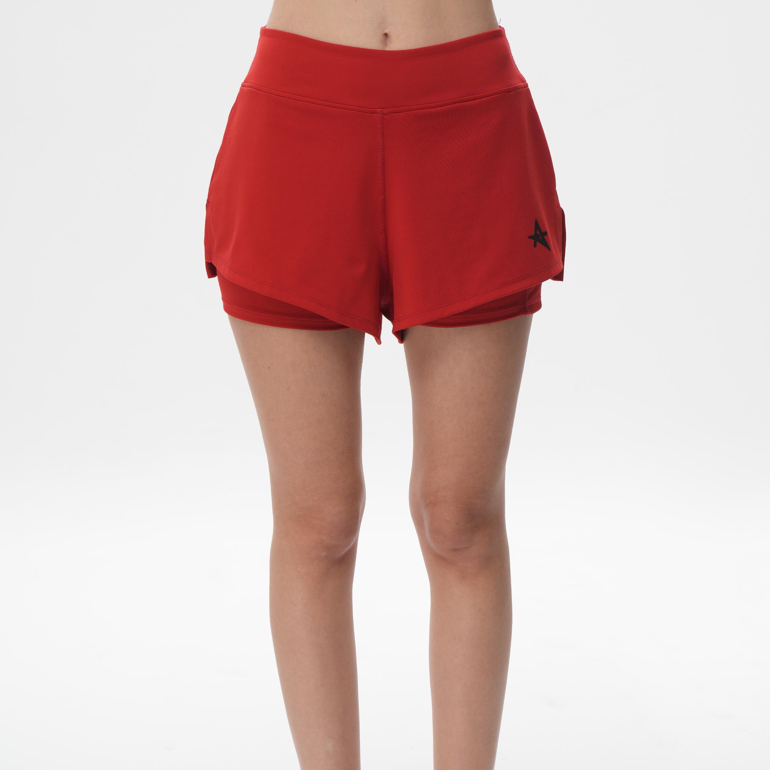 ED 2441 Kadın Simple Short Kırmızı