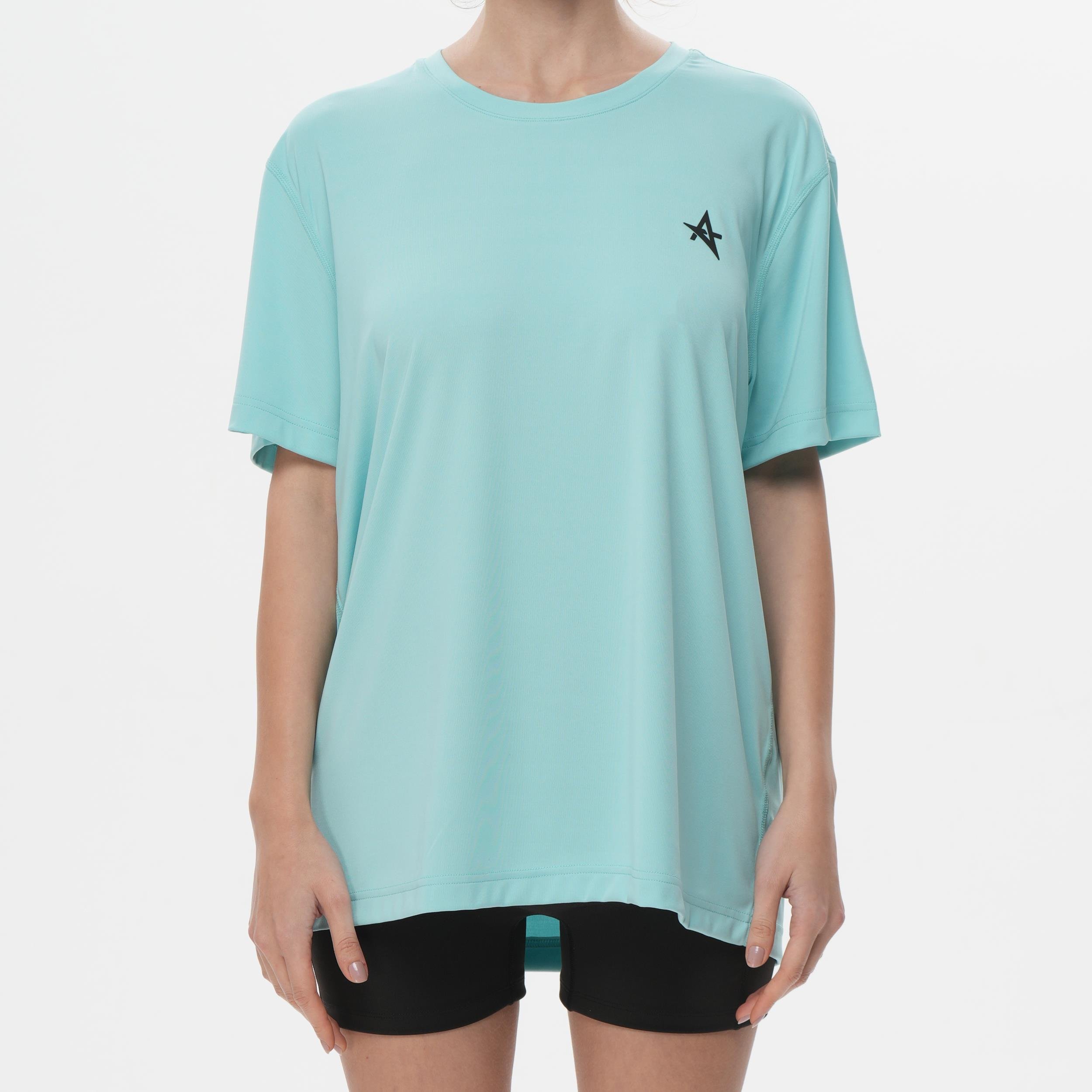 ED 2446-01 Rhode Likralı Interlock Unisex T-shirt Aqua