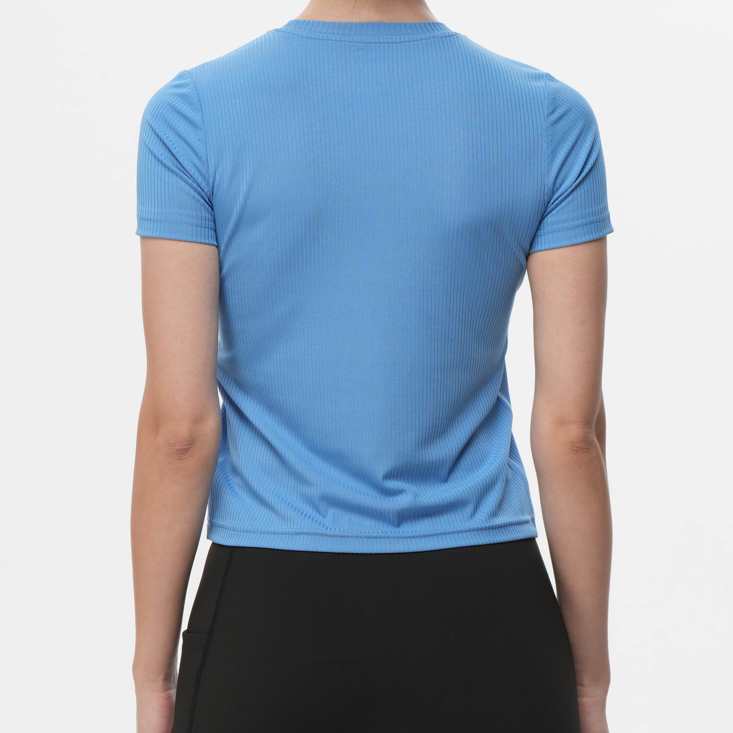 ED 2447-02 Bieber Raporlu Likralı Erkek Çocuk T-shirt Mavi