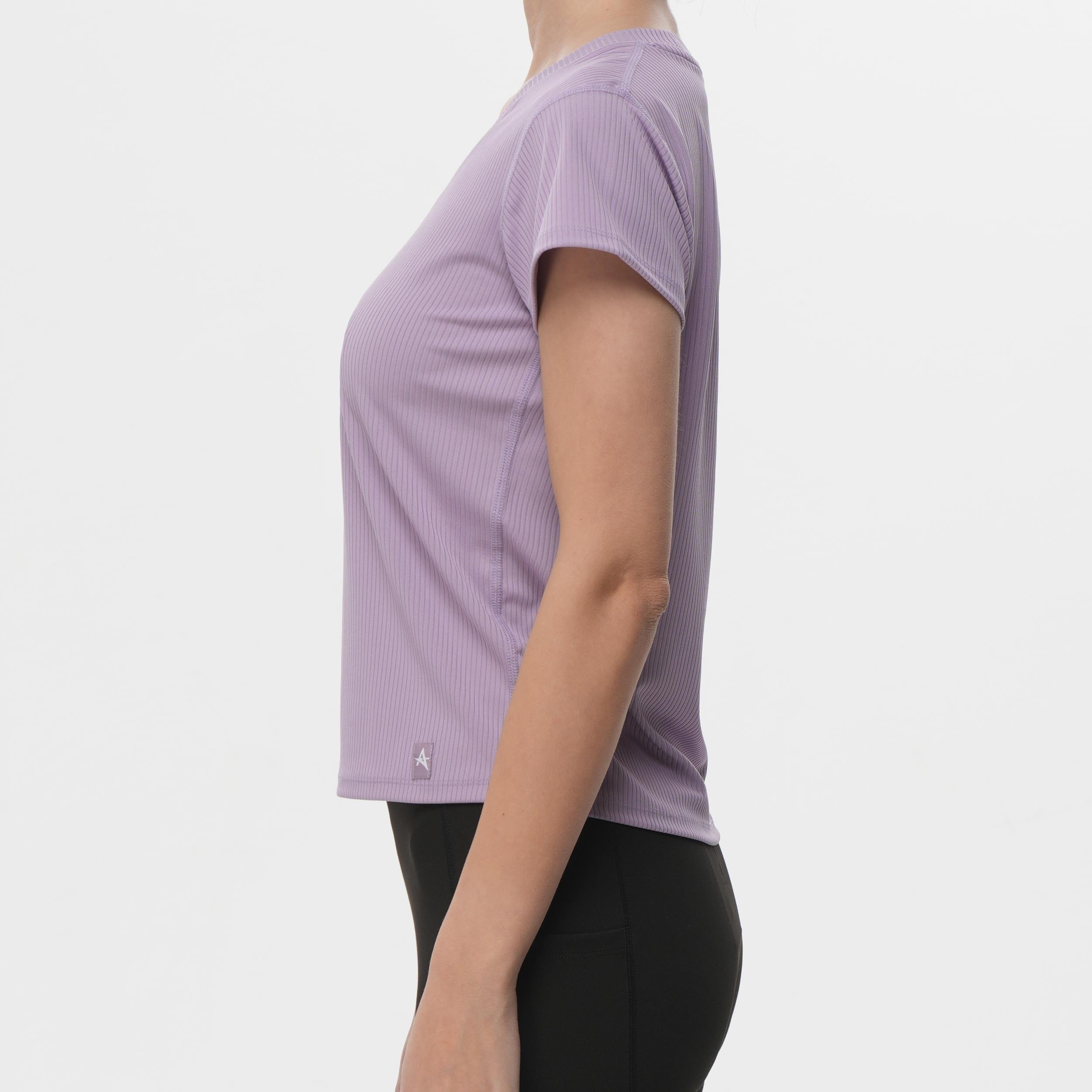 ED 2457-01 Dutti Likralı Raporlu Dry-Touch Sporcu Kadın Üst Lila