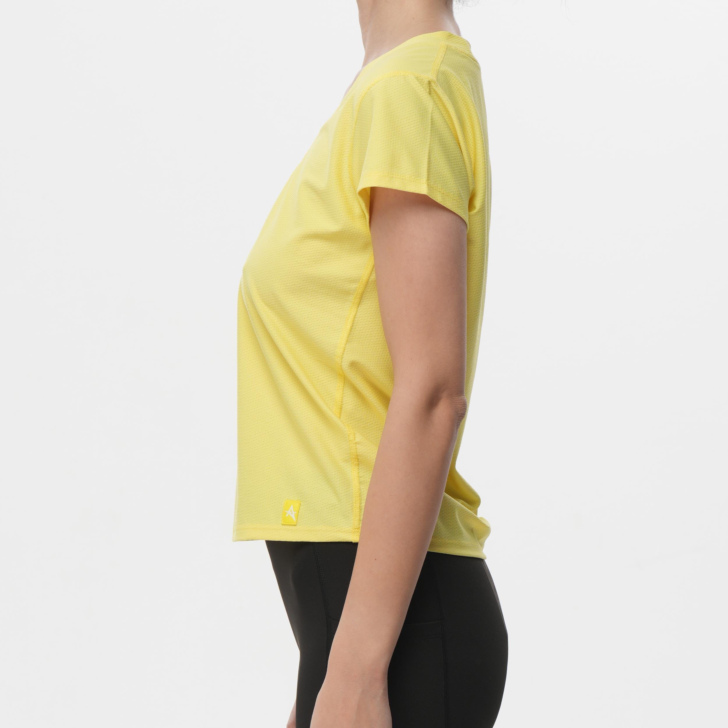 ED 2457 Dutti Likralı Petek Dry-Touch Sporcu Kadın Üst Sarı