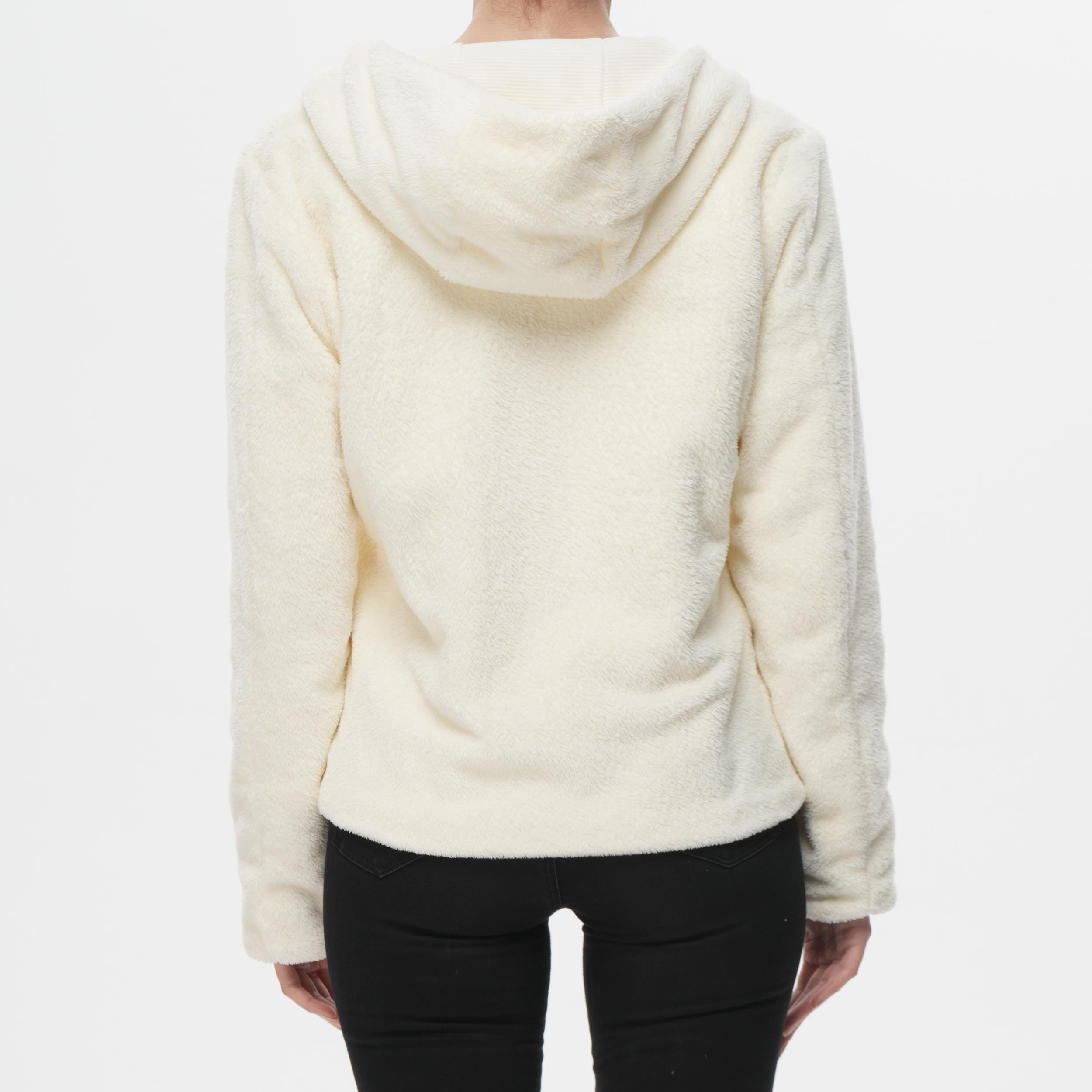 ED 2461 Cosy Çift Taraflı Peluş Spor Ceket Bej