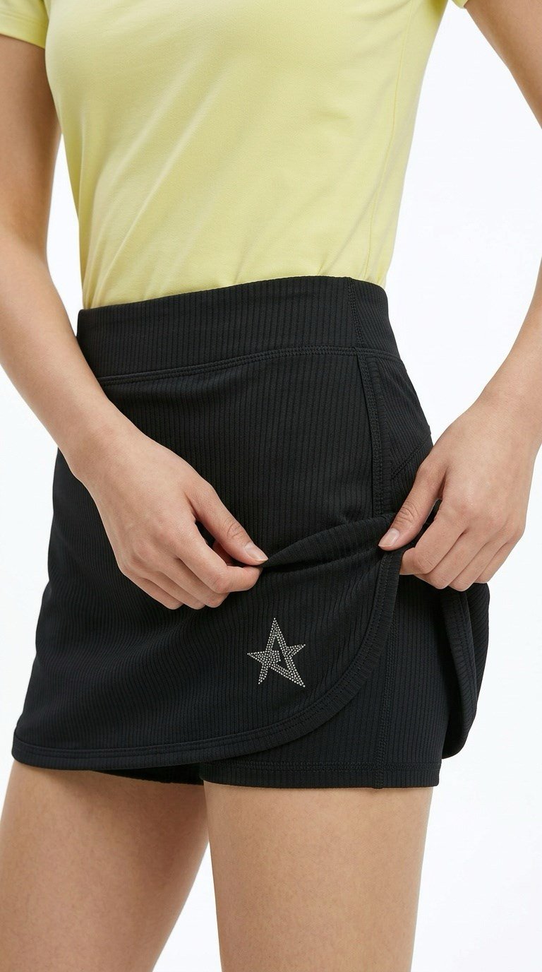 ED 2610 Carlotta Dry-touch Kadın Tenis Eteği - Siyah