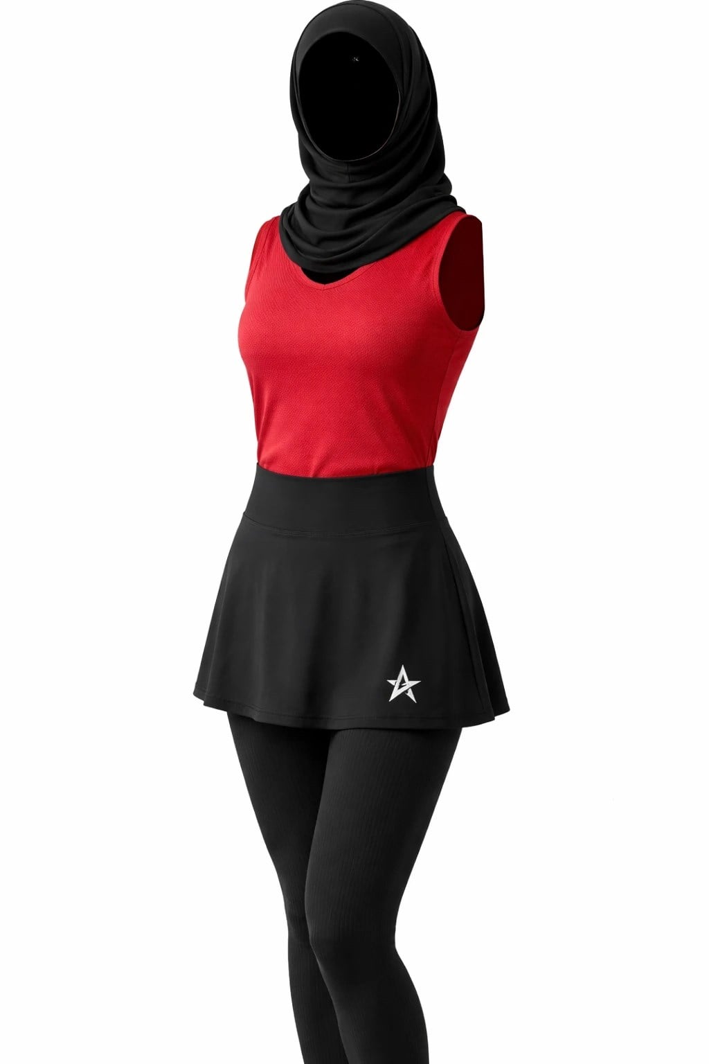 ED 2612-02 Emerald Dry-touch Kadın Tenis Eteği Taytlı- Siyah