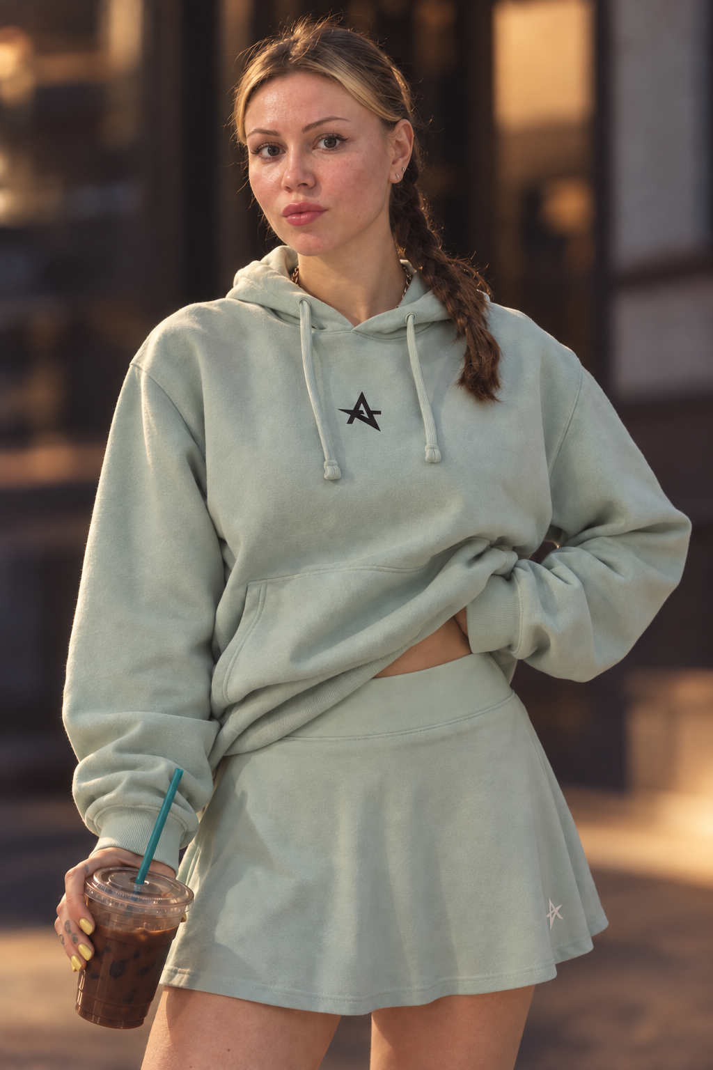 ED7749-05 Star Hoodie Mint