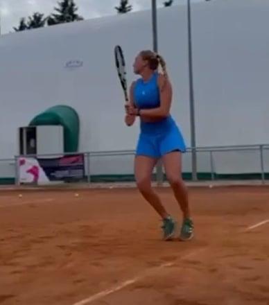 ED2390-01 TULIP KLOŞ Dry-Touch Tenis Eteği MAVİ