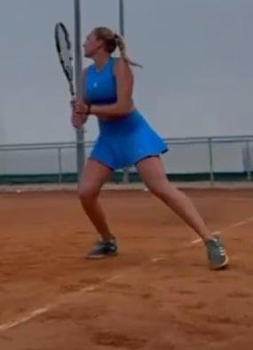 ED2390-01 TULIP KLOŞ Dry-Touch Tenis Eteği MAVİ