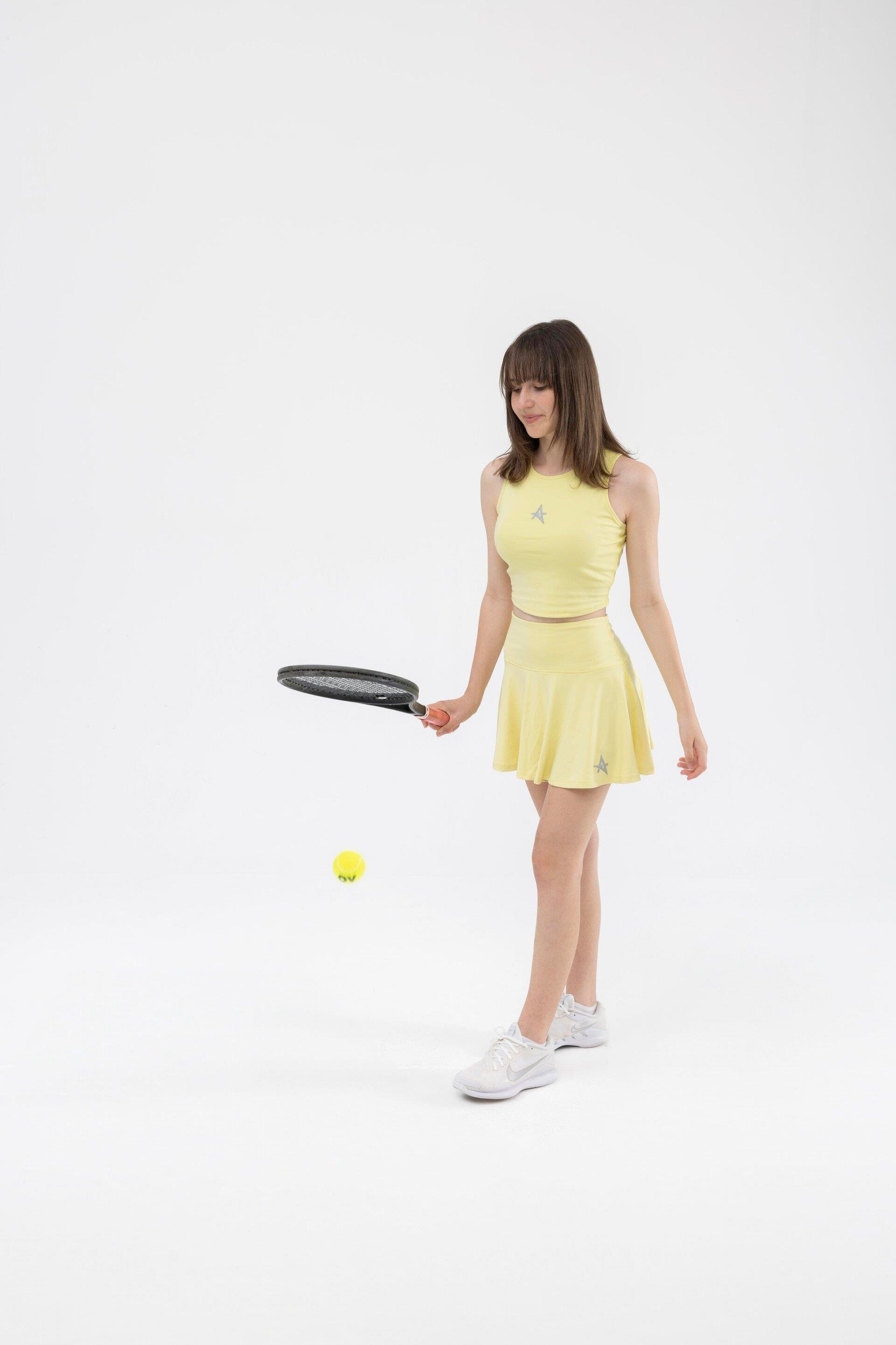 ED2390-01 Tulip Kloş Dry-Touch Tenis Eteği Mavi