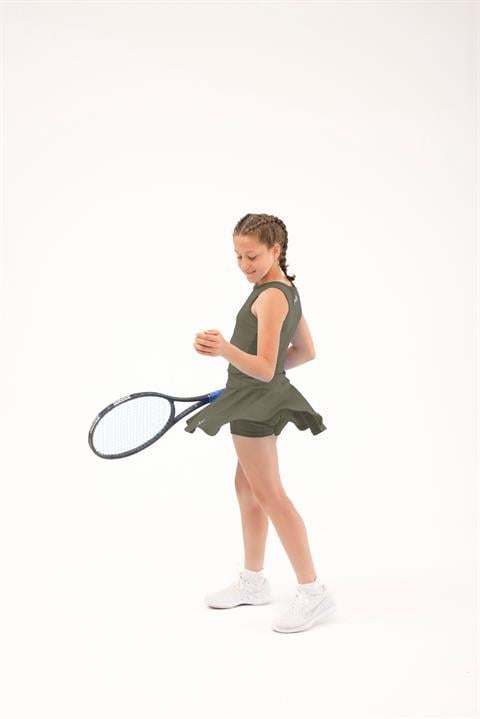 ED2390-02 Tulip Kloş Dry-touch Çocuk Tenis Etek Şortlu Mavi - Tenis Dans Padel Pickleball