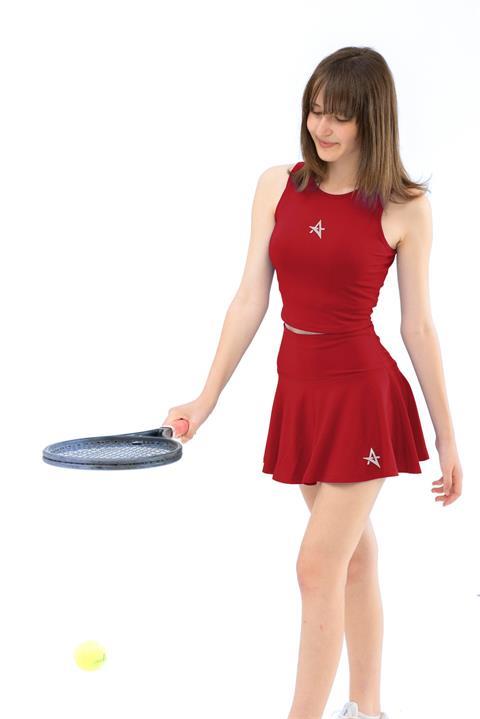 ED7747-01 TULIP KLOŞ Dry-Touch YETİŞKİN  ve GENÇ Tenis Eteği SARI
