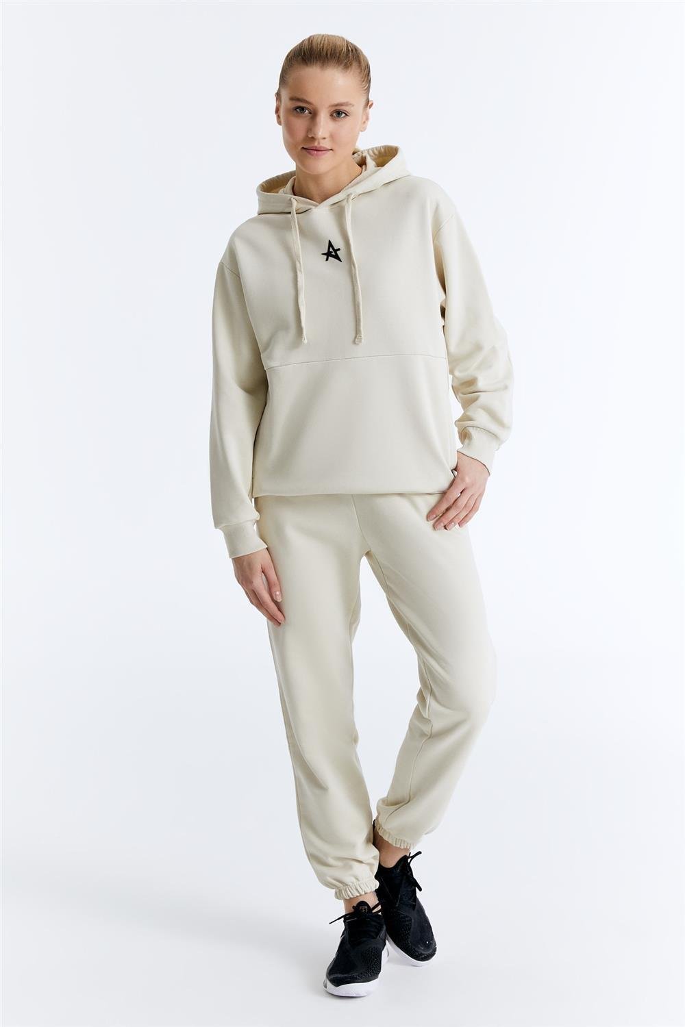 ED7739-08 Coach Crop Kadın Kapüşonlu Sweatshirt'ü Grimelanj