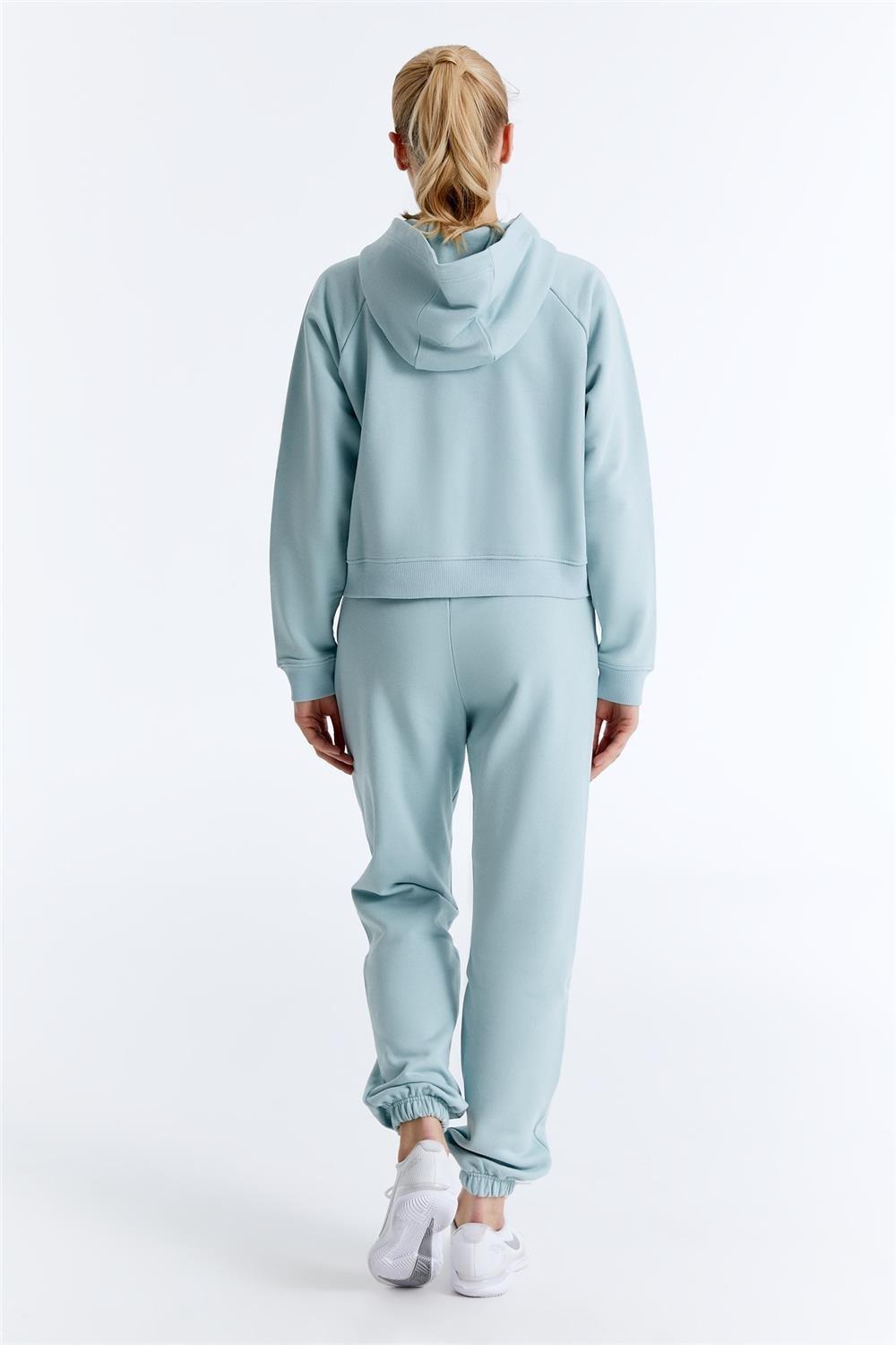 ED7739-08 Coach Crop Kadın Kapüşonlu Sweatshirt'ü Grimelanj