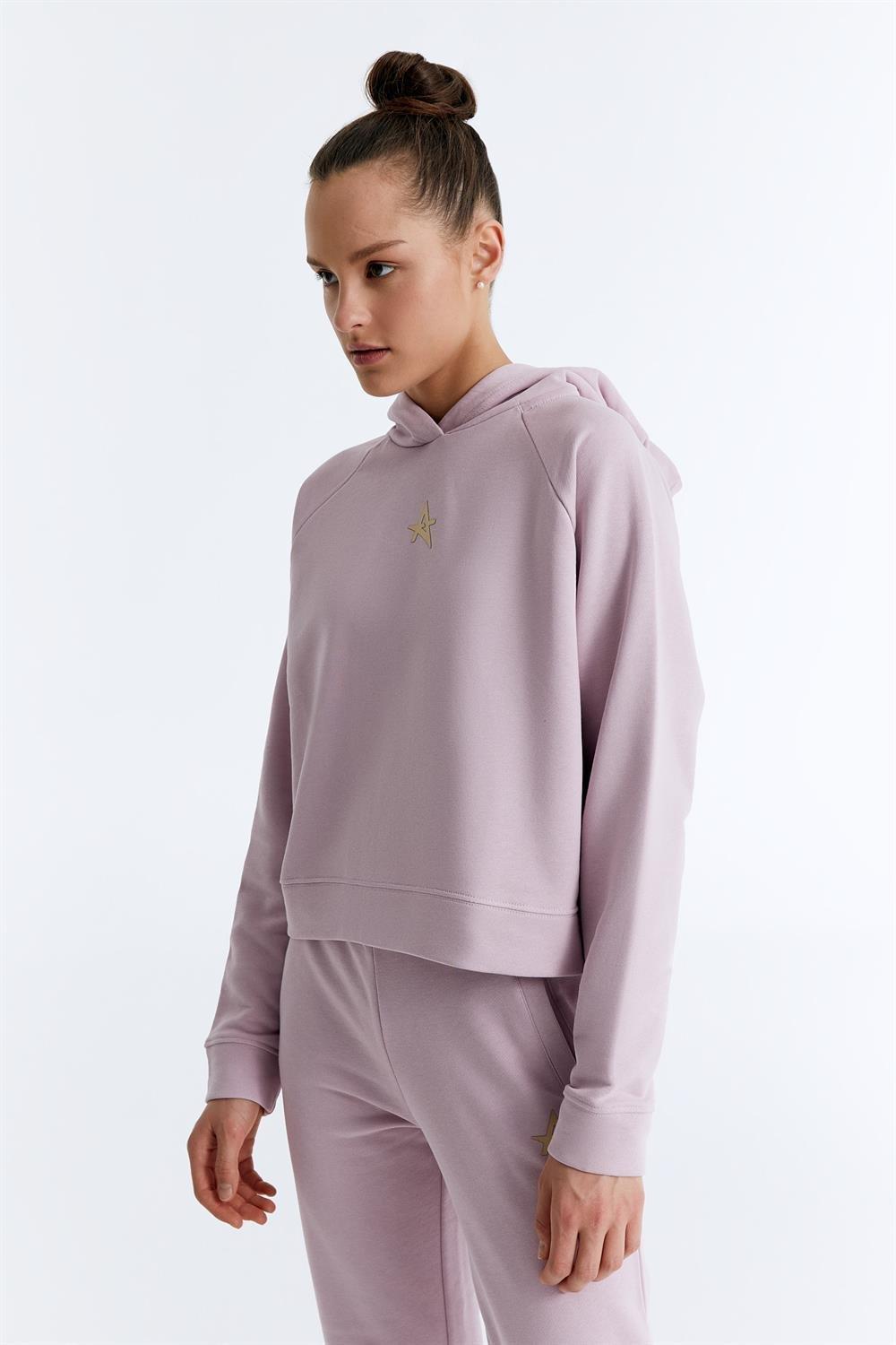 ED7739-08 Coach Crop Kadın Kapüşonlu Sweatshirt'ü Grimelanj