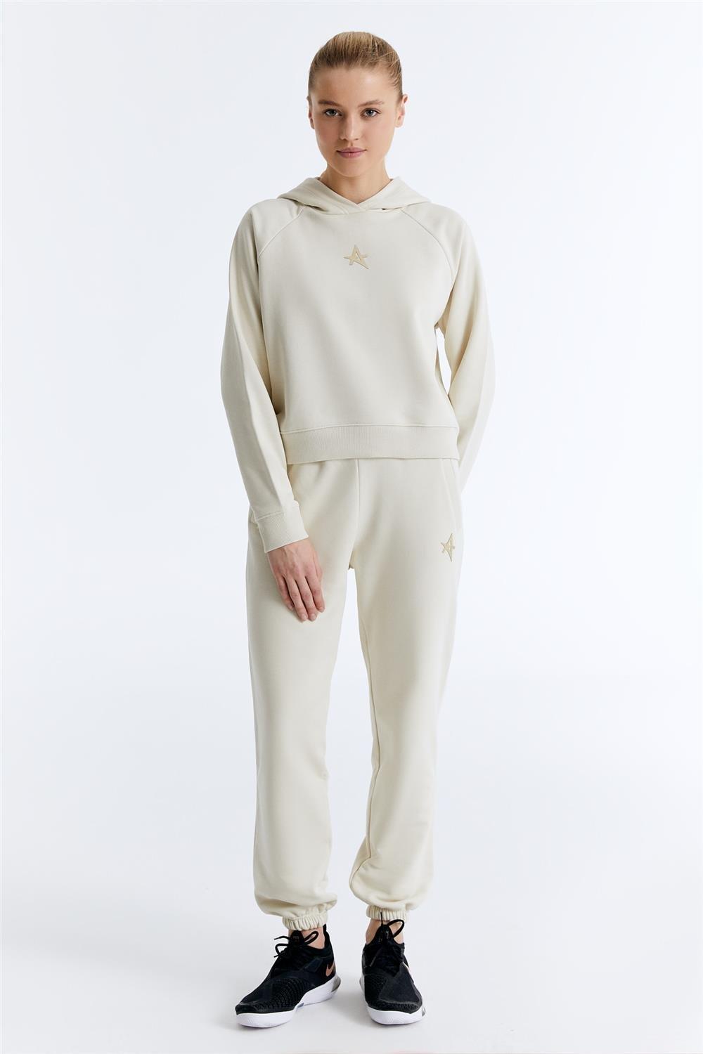 ED7739-08 Coach Crop Kadın Kapüşonlu Sweatshirt'ü Grimelanj