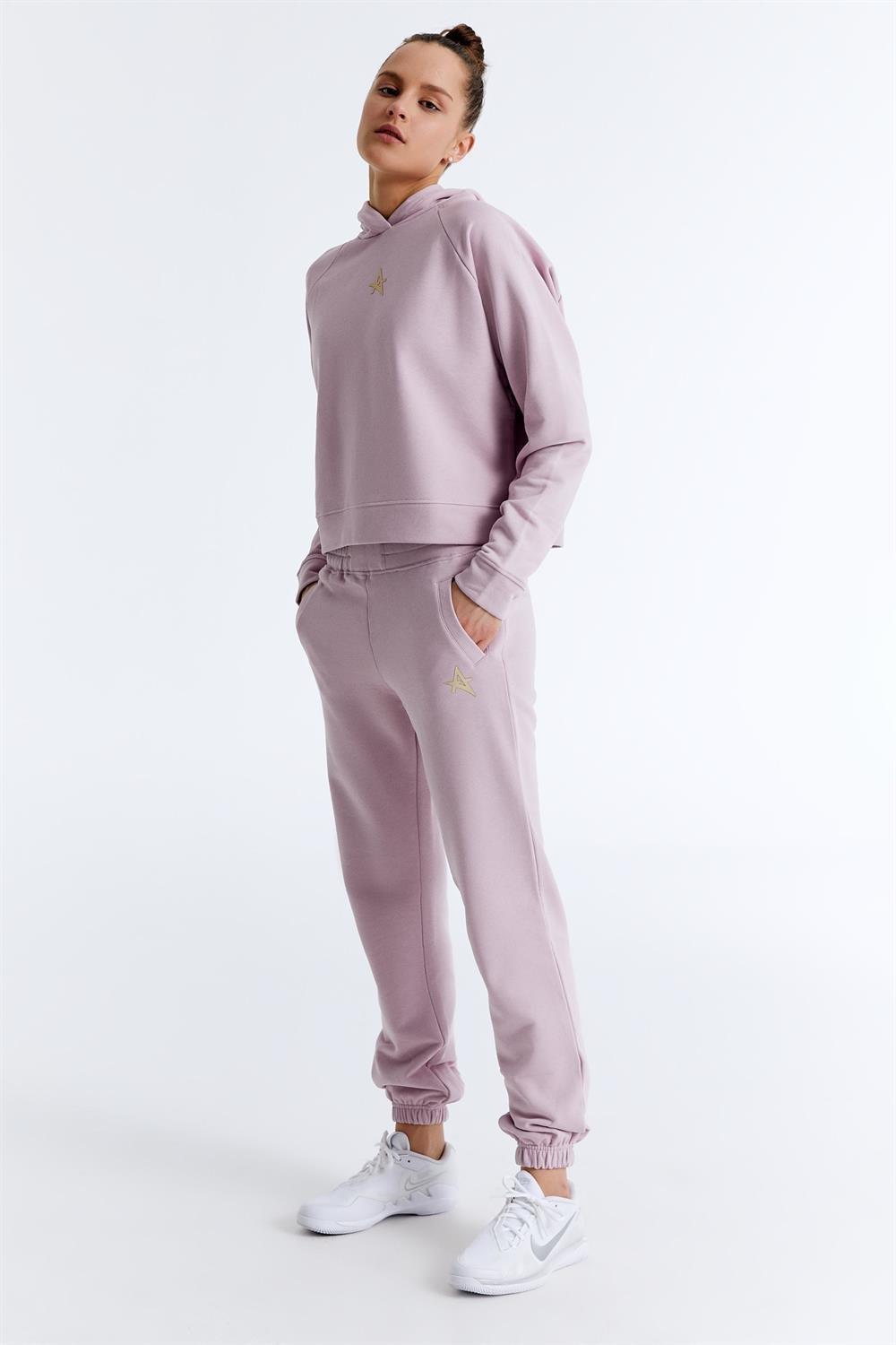 ED7739-08 Coach Crop Kadın Kapüşonlu Sweatshirt'ü Grimelanj