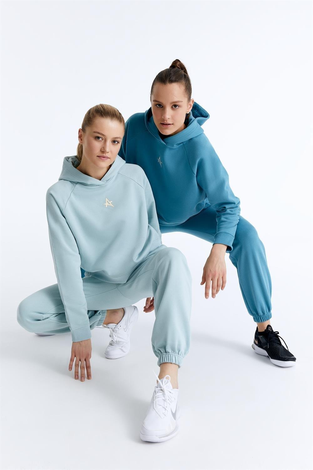 ED7739-08 Coach Crop Kadın Kapüşonlu Sweatshirt'ü Grimelanj