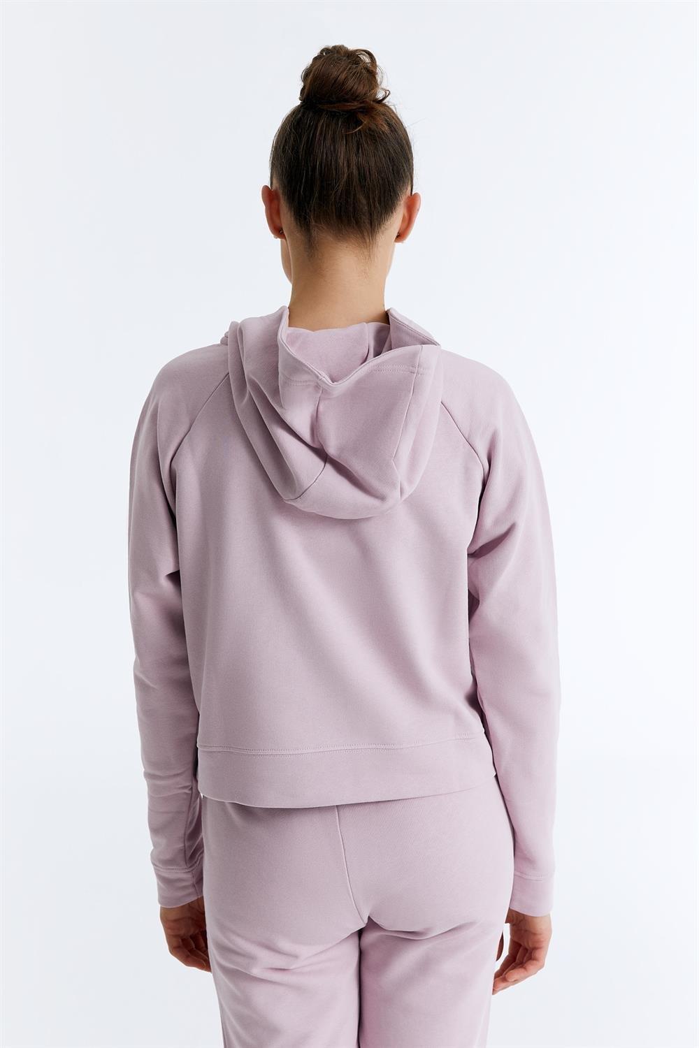 ED7739-08 Coach Crop Kadın Kapüşonlu Sweatshirt'ü Grimelanj