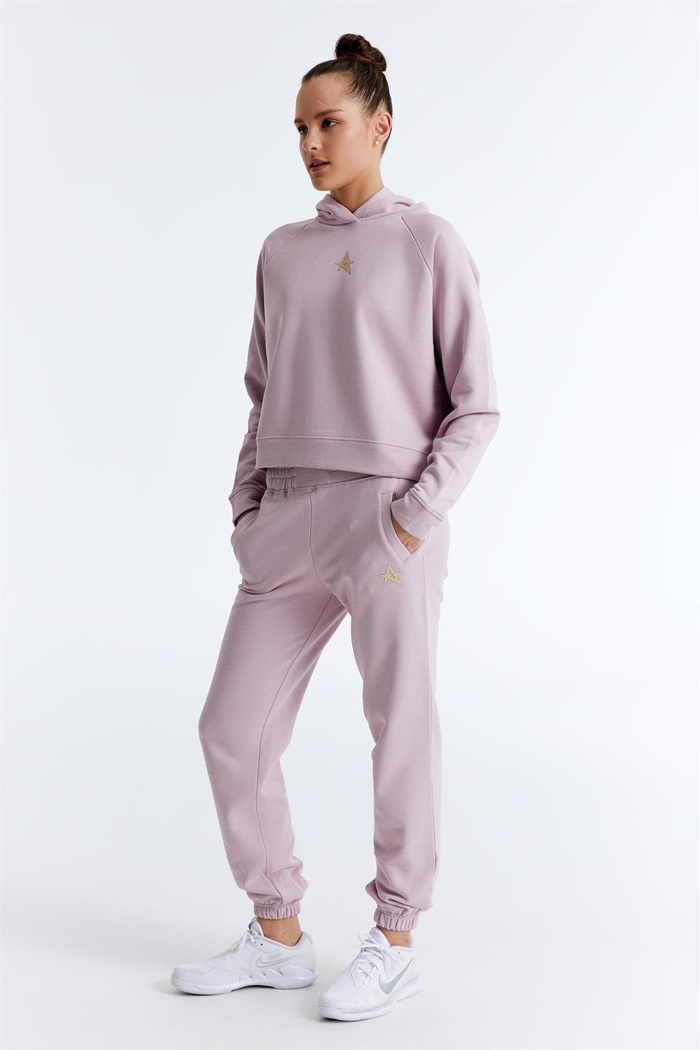 ED7739-08 Coach Crop Kadın Kapüşonlu Sweatshirt'ü Grimelanj