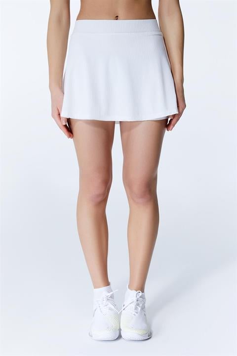 ED7747-01 Serena - Gonna da Tennis Dry-Touch per Donna - Bianca (Tennis, Golf, Pickleball, Danza)