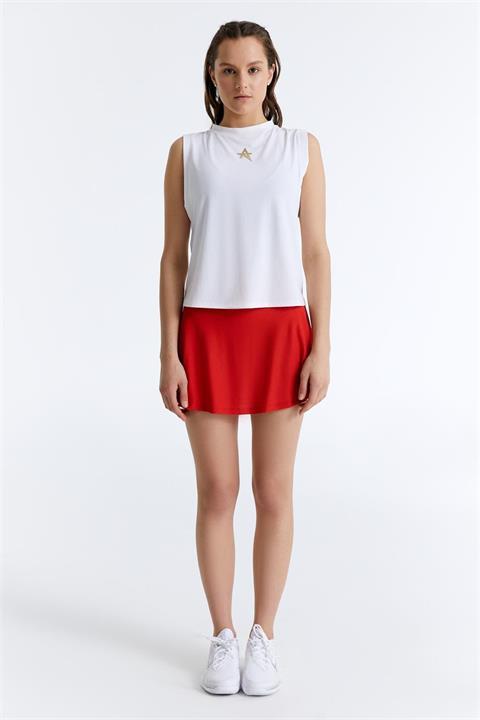 ED7747-01 Serena - Gonna da Tennis Dry-Touch per Donna - Bianca (Tennis, Golf, Pickleball, Danza)