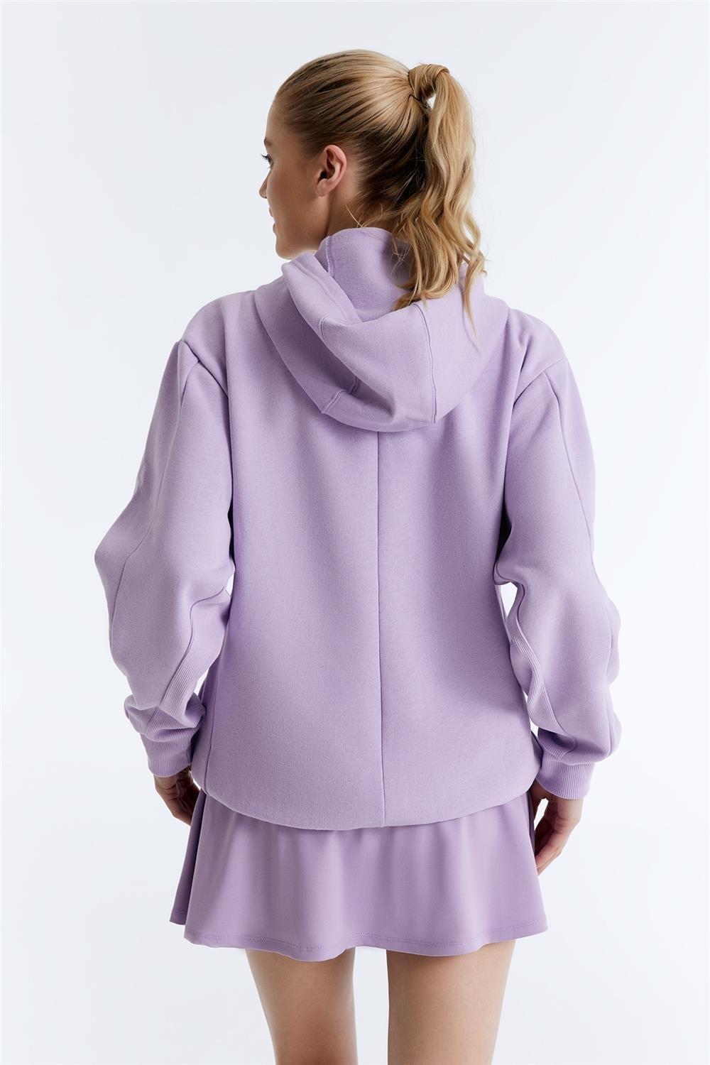 ED7749-04 Star Sporcu Sweatshırt Lila