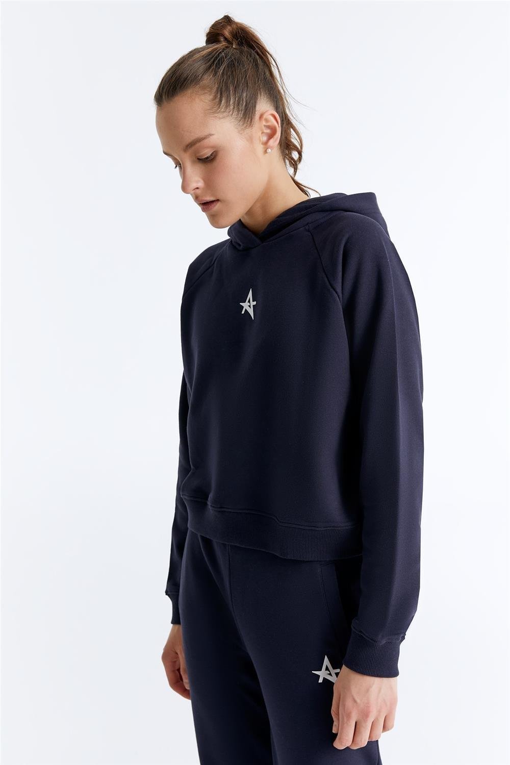 ED7749-05 Star Kadın Kapüşonlu Sweatshirt'ü Mint