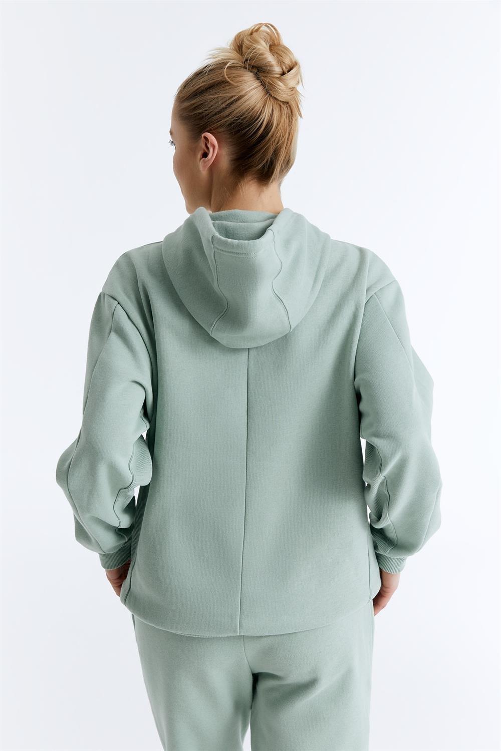 ED7749-05 Star Kadın Kapüşonlu Sweatshirt'ü Mint