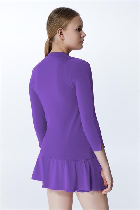 ED7755-04 Elena V-Neck Long Sleev Top Red