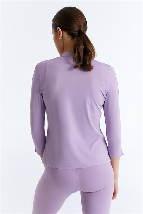 ED7755-04 Elena V-Neck Long Sleev Top Red