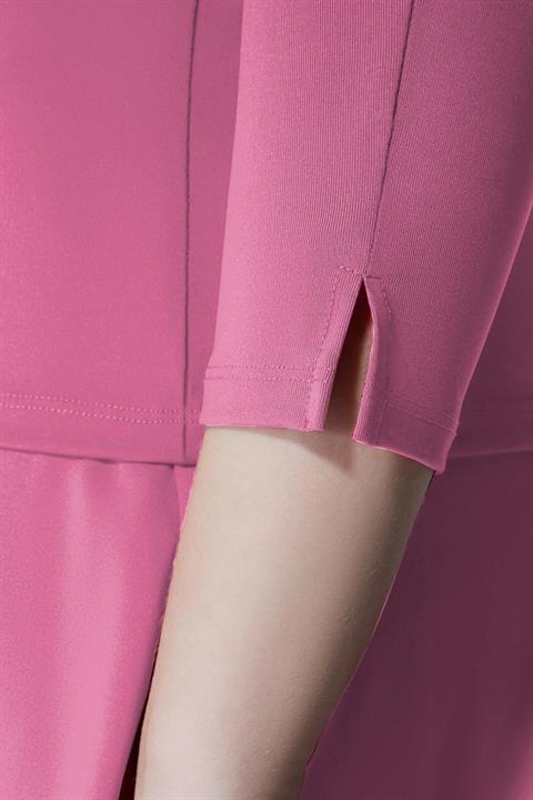 ED7755-04 Elena V-Yaka Uzun Kol Tişört Kımızı