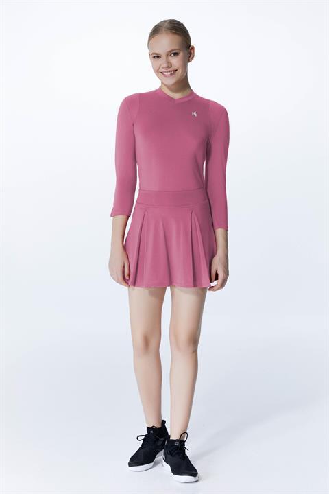 ED7755-04 Elena V-Neck Long Sleev Top Red