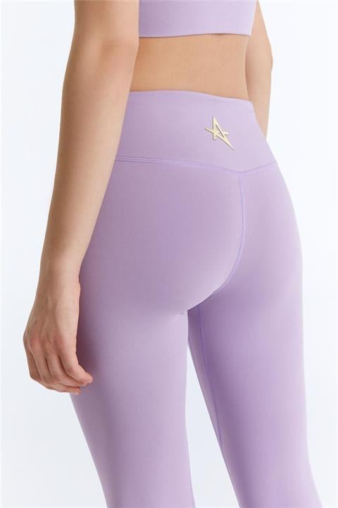 ED7783-02 Hola Long Legging Yüksek Belli Tam Boy Kadın Taytı Lila