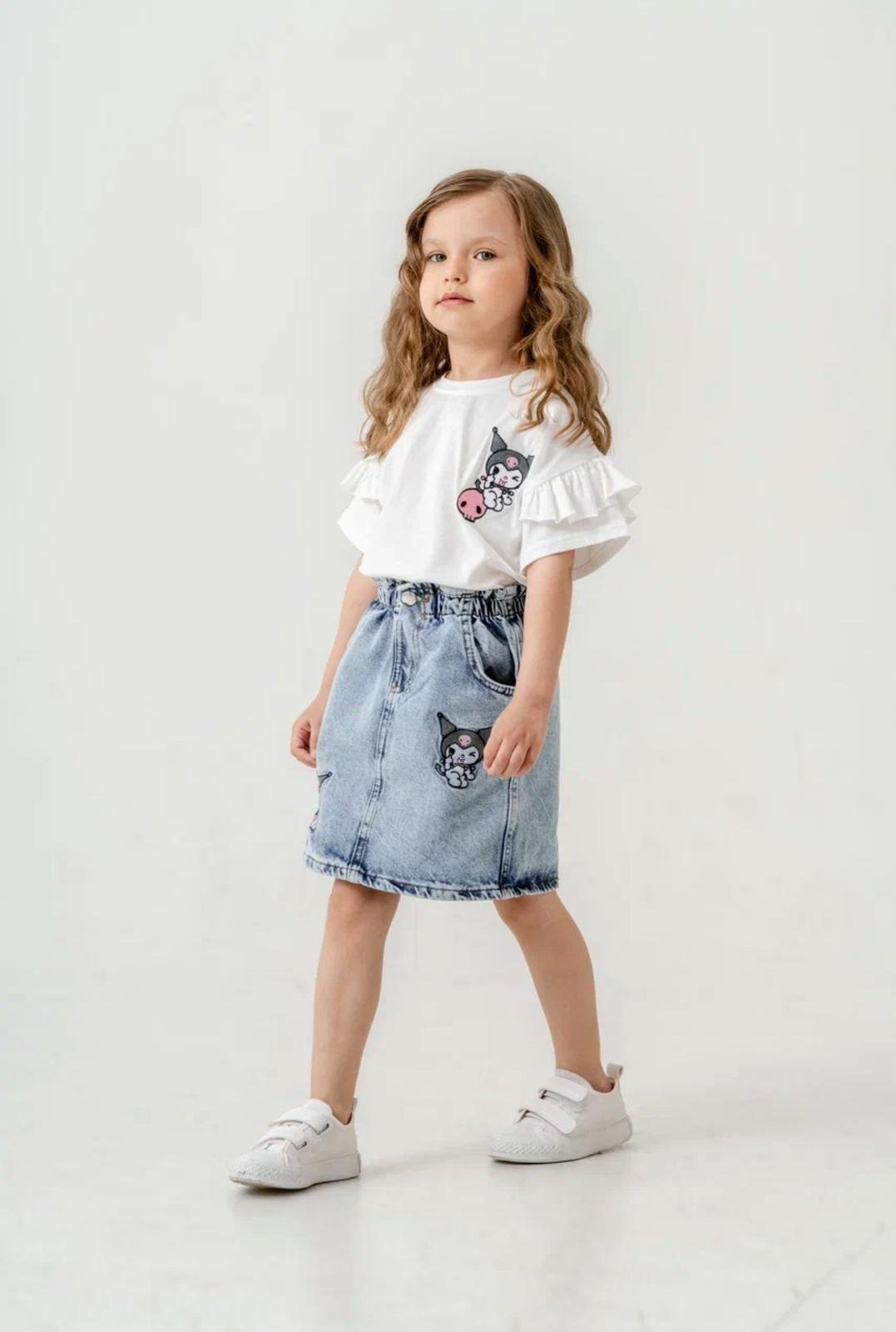 10015 Kids Kuromi Kot Etekli Kız Takım 3-4/9-10 Yaş
