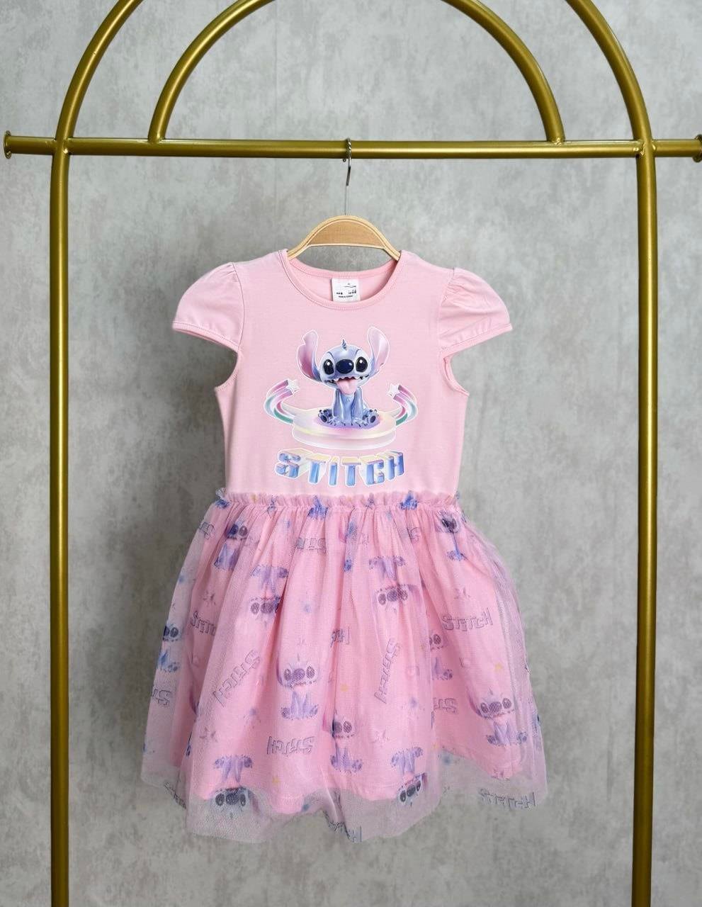 10032 Kids Stitch Tüllü Elbise 3-4/8 Yaş