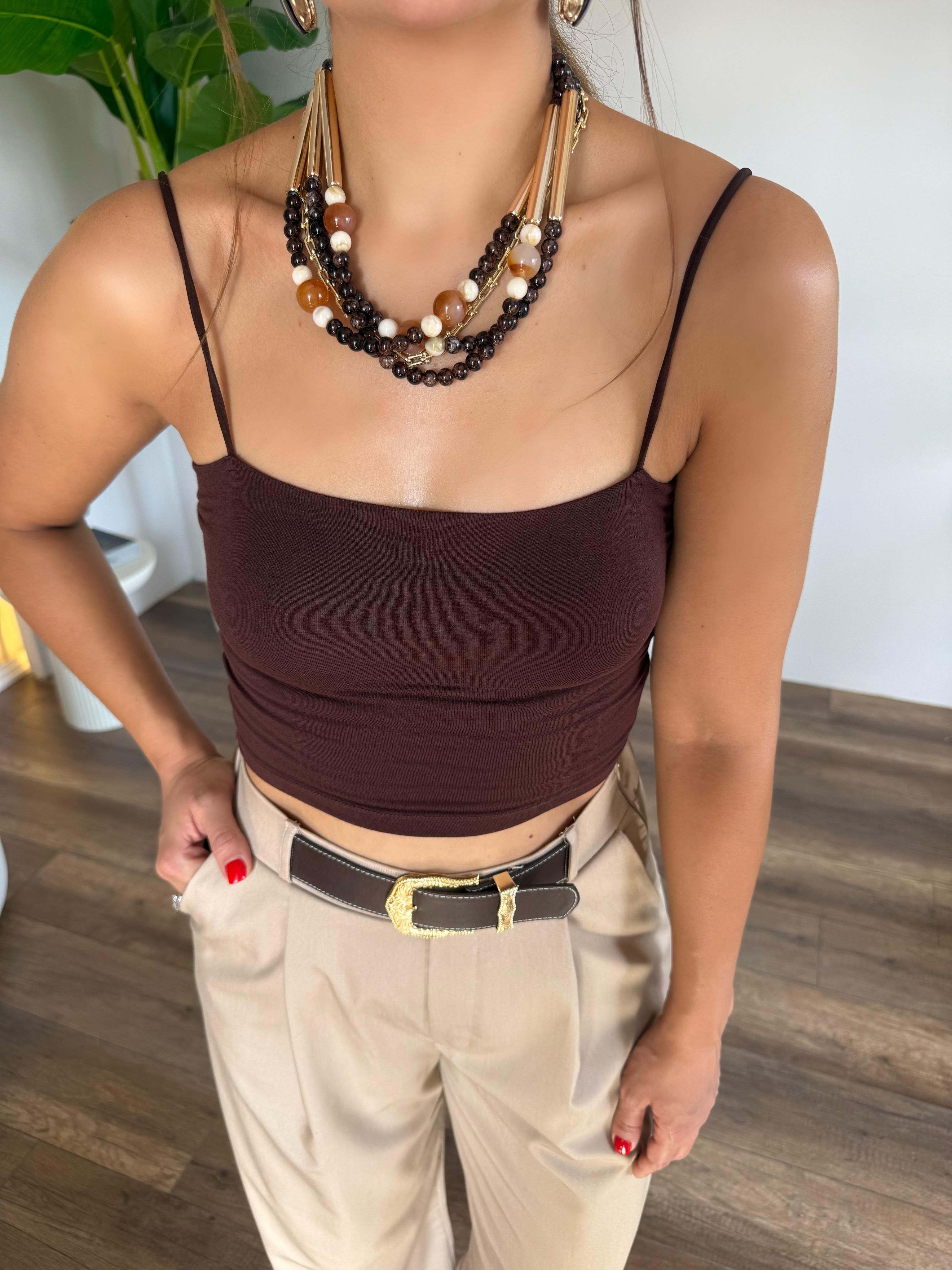 10065 İçi Balenli İp Askılı Crop