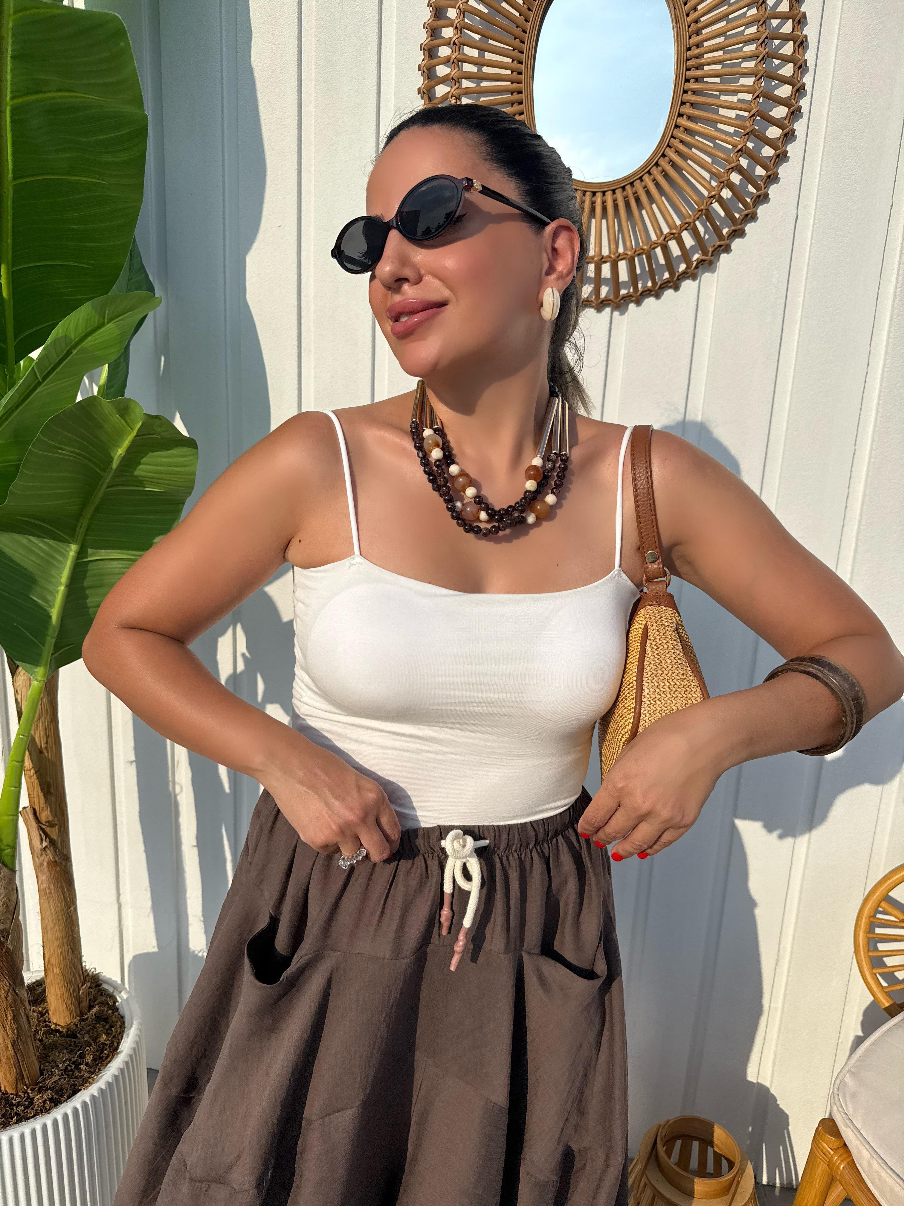 10065 İçi Balenli İp Askılı Crop